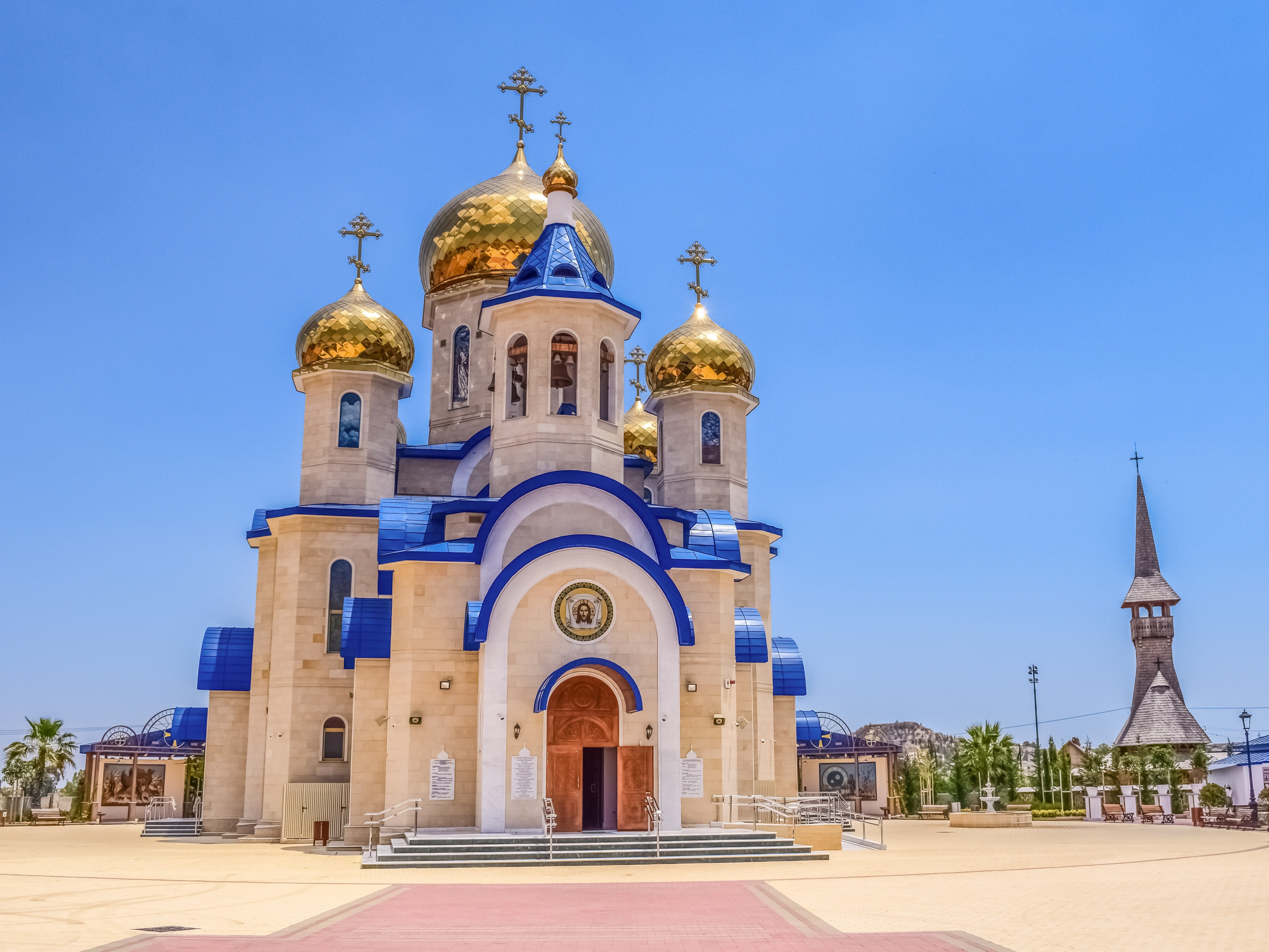 travel destinations, tower, no people, russian church, dome, episkopeio, place of worship, architecture, built structure, orthodox, 5K, tamassos bishop, HD Wallpaper