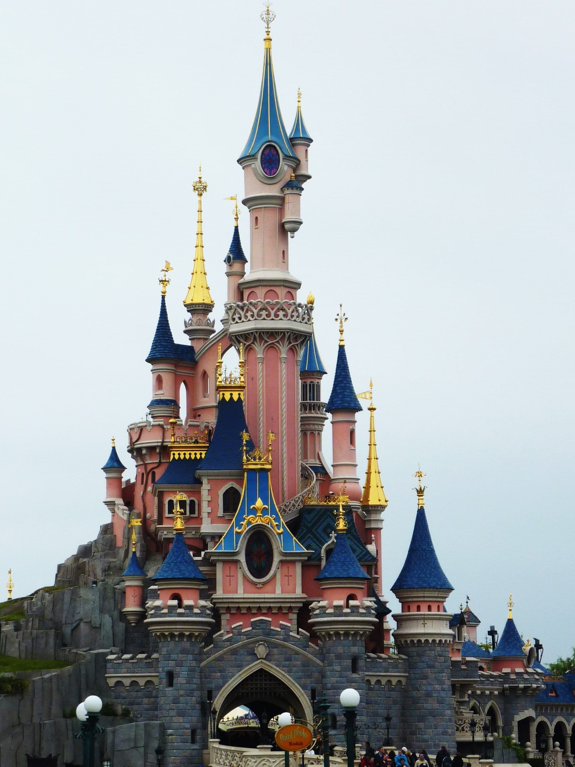 spirituality, place of worship, belief, photography, religion, disneyland paris, clear sky, cultures, ornate, leisure park, travel destinations, castle, Phone HD Wallpaper