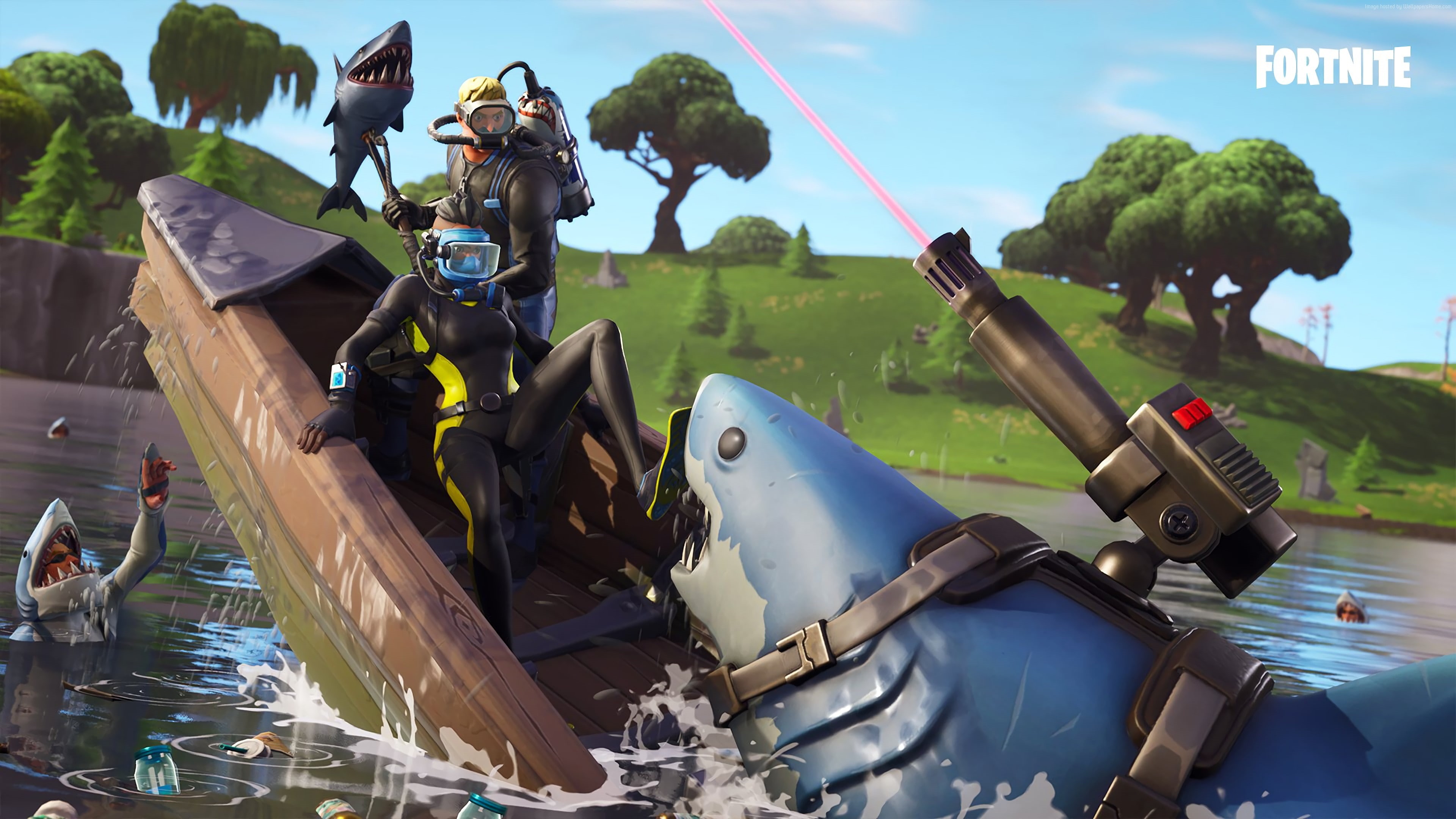 nature, mode of transportation, no people, government, 4K, land vehicle, metal, armed forces, airplane, sky, 4K, Fortnite, screenshot, military, plant, HD Wallpaper