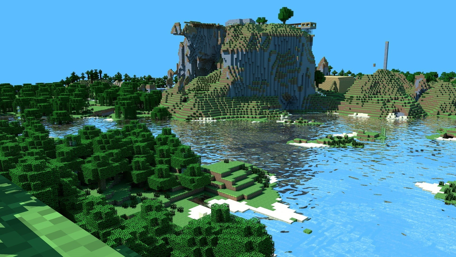 travel, history, Minecraft, outdoors, day, built Structure, old Ruin, smartphone, blue, sky, nature, famous Place, travel Destinations, old, plant, clear sky, HD Wallpaper