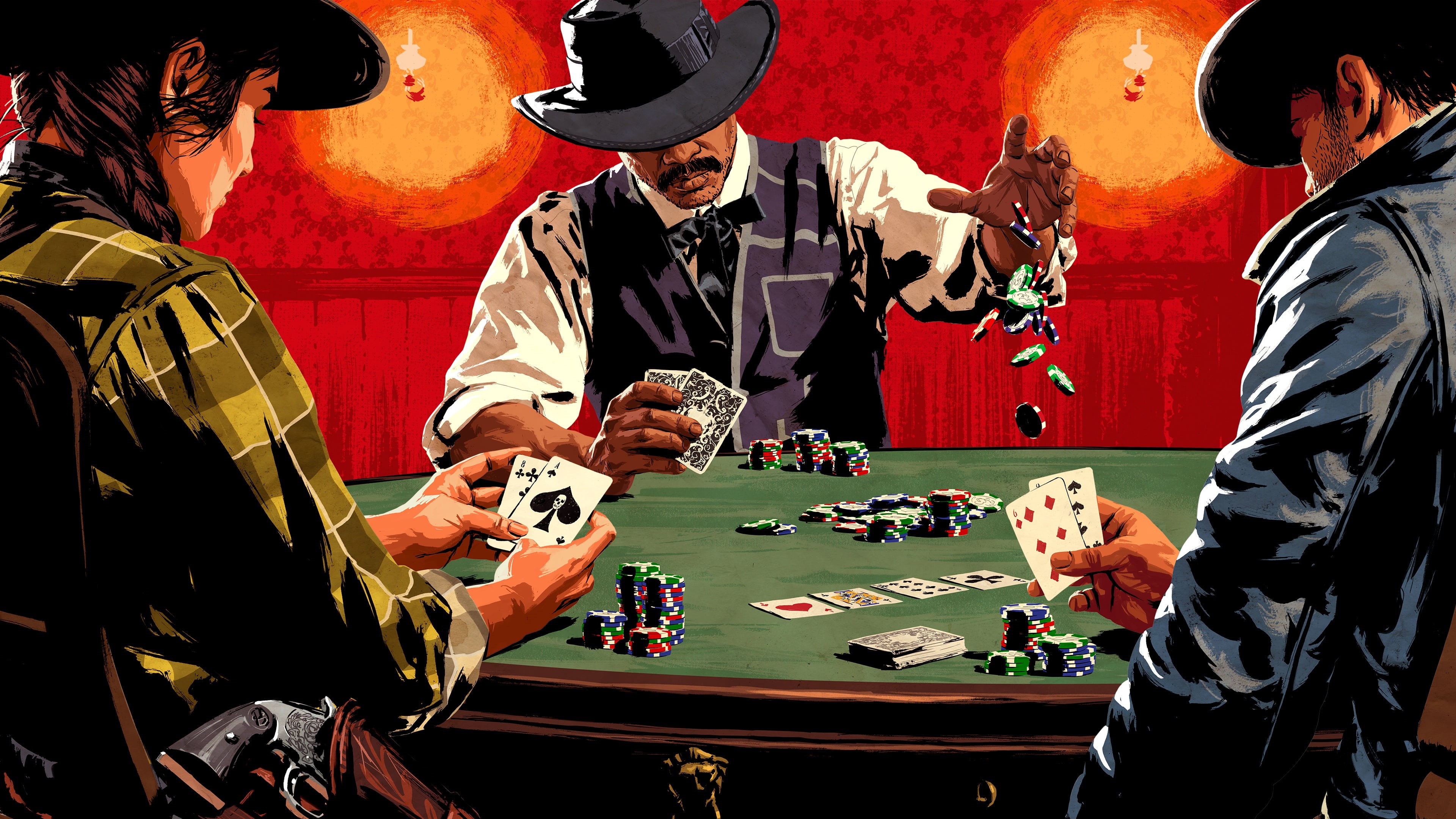4K, Poker, Red Dead Redemption 2, Red Dead, HD Wallpaper