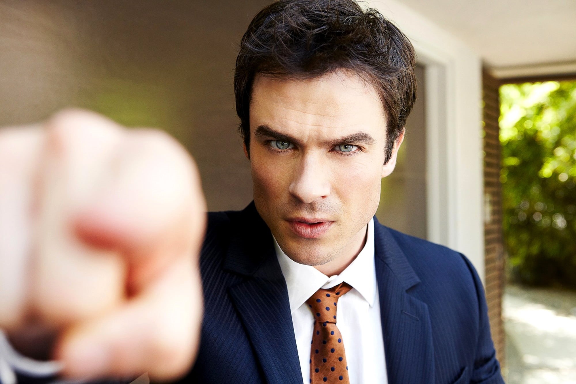 one Young Man Only, beautiful People, face, Ian Somerhalder, young Adult, outdoors, menswear, well-dressed, black, formal businesswear, office, positive Emotion, HD Wallpaper