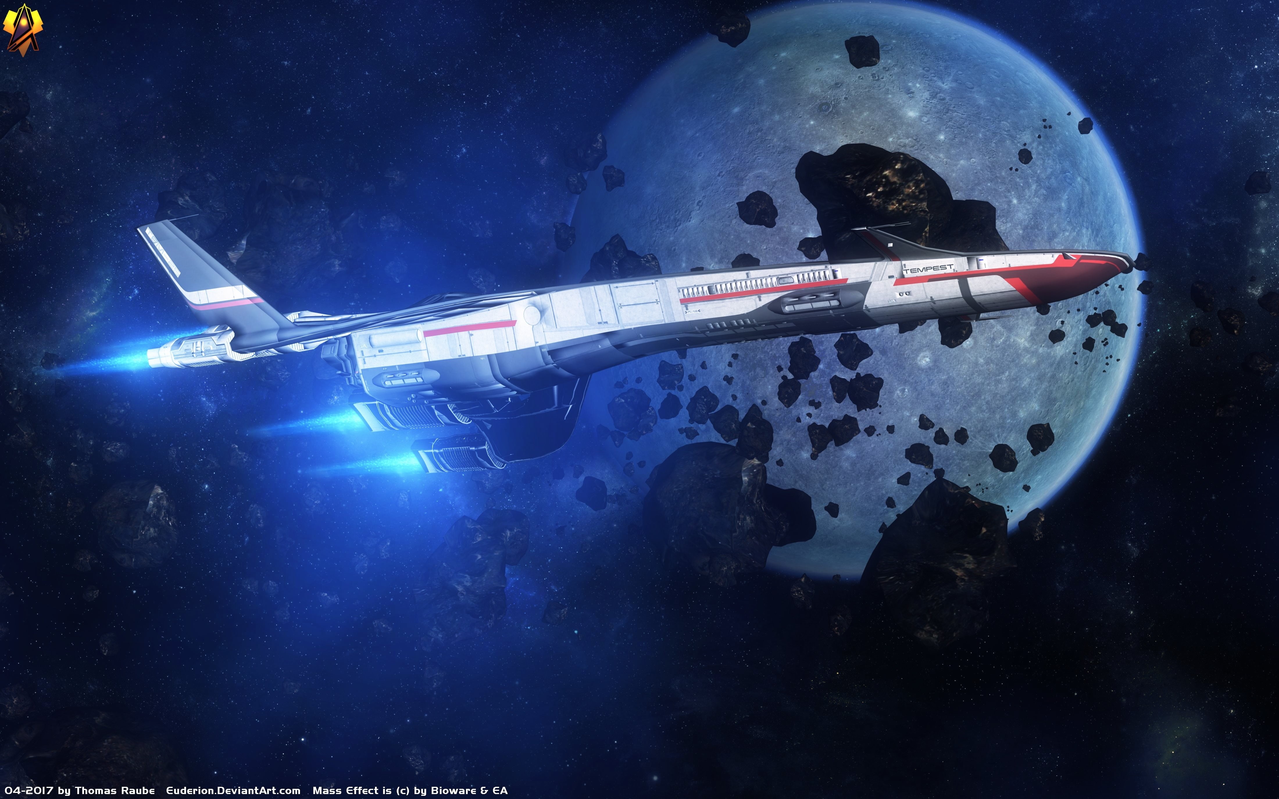 4K, mode of transportation, nature, Mass Effect, Mass Effect: Andromeda, nautical vessel, astronomy, no people, outdoors, Tempest, sea, sport, adventure, HD Wallpaper