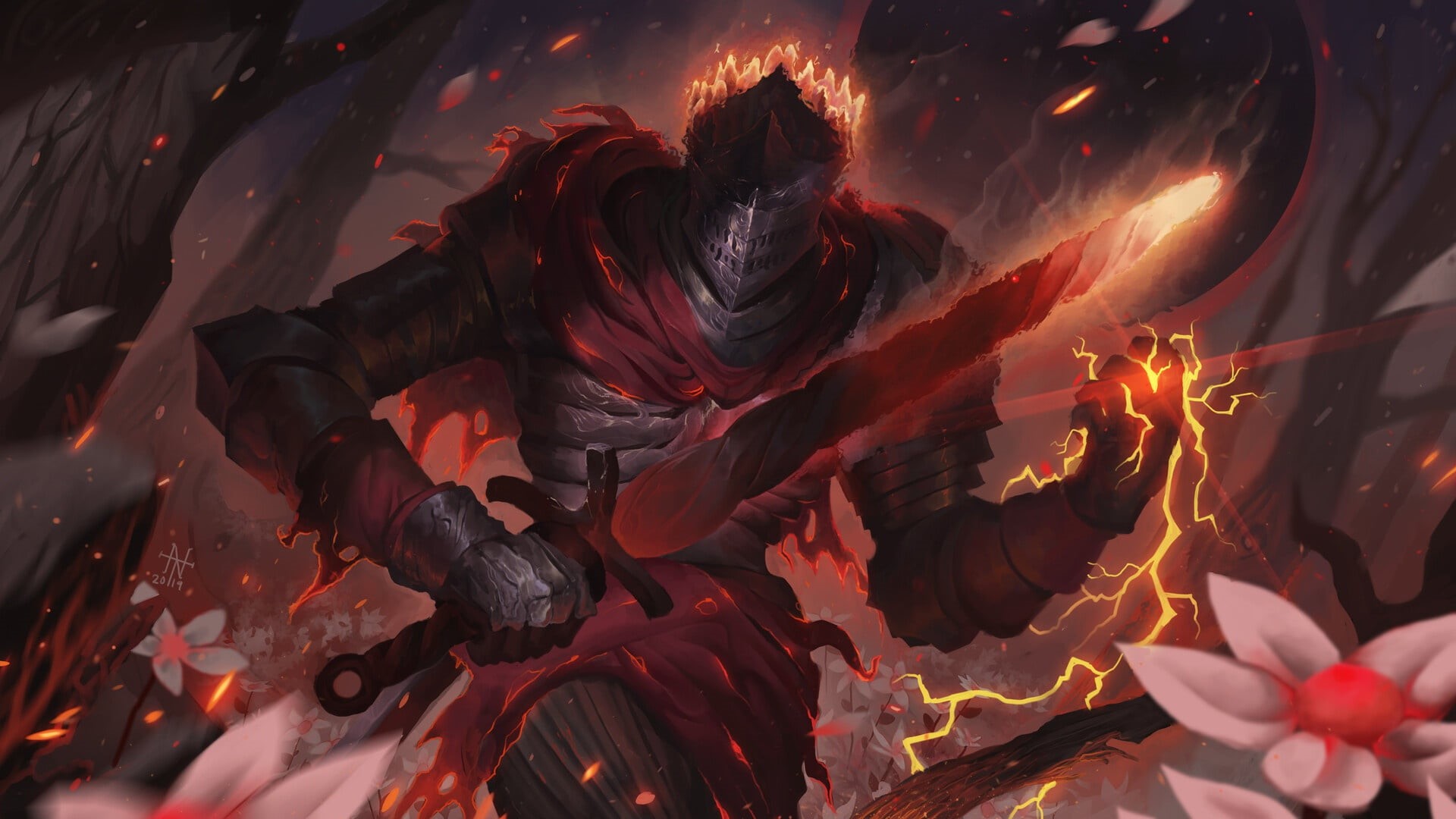 1080P, dark souls 3, fantasy art, Soul of Cinder, warrior, knight, artwork, Dark Souls, HD Wallpaper