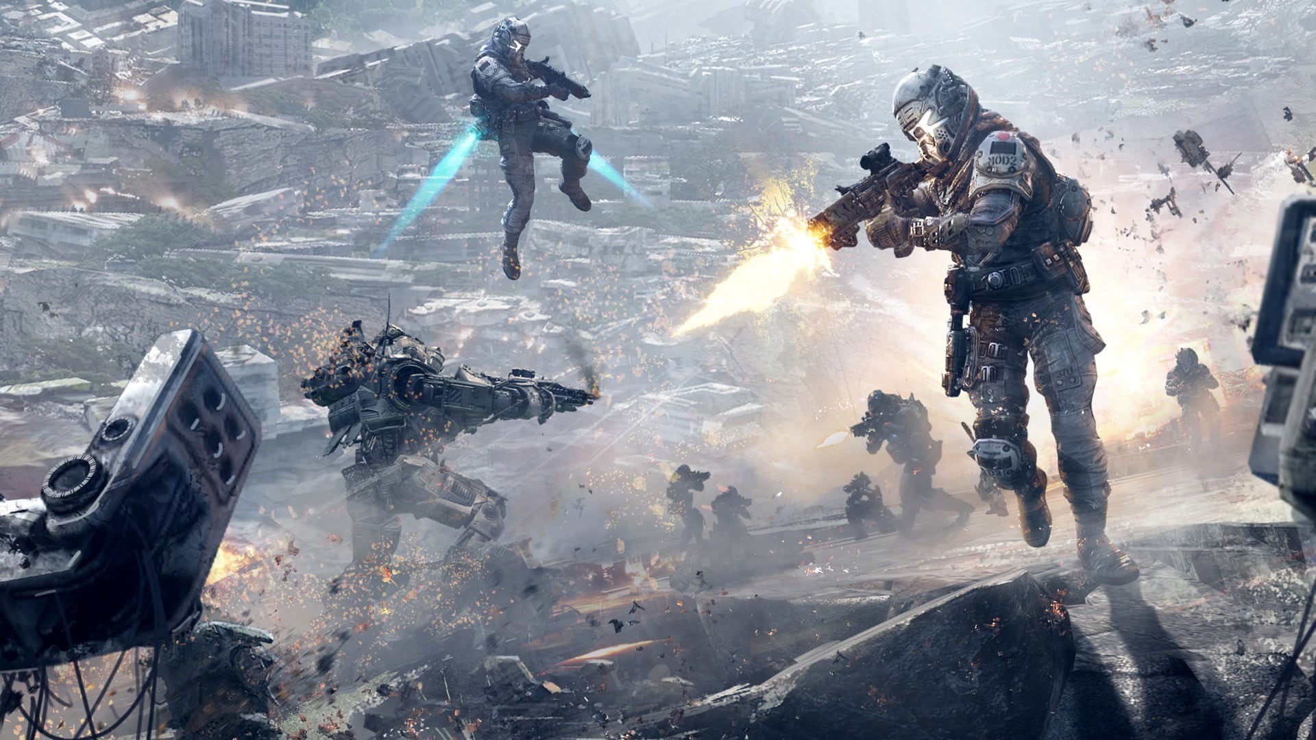sign, group, warning sign, military, burning, security, day, risk, Titanfall, halo, game, sport, men, 1080P, standing, outdoors, video games, application, HD Wallpaper