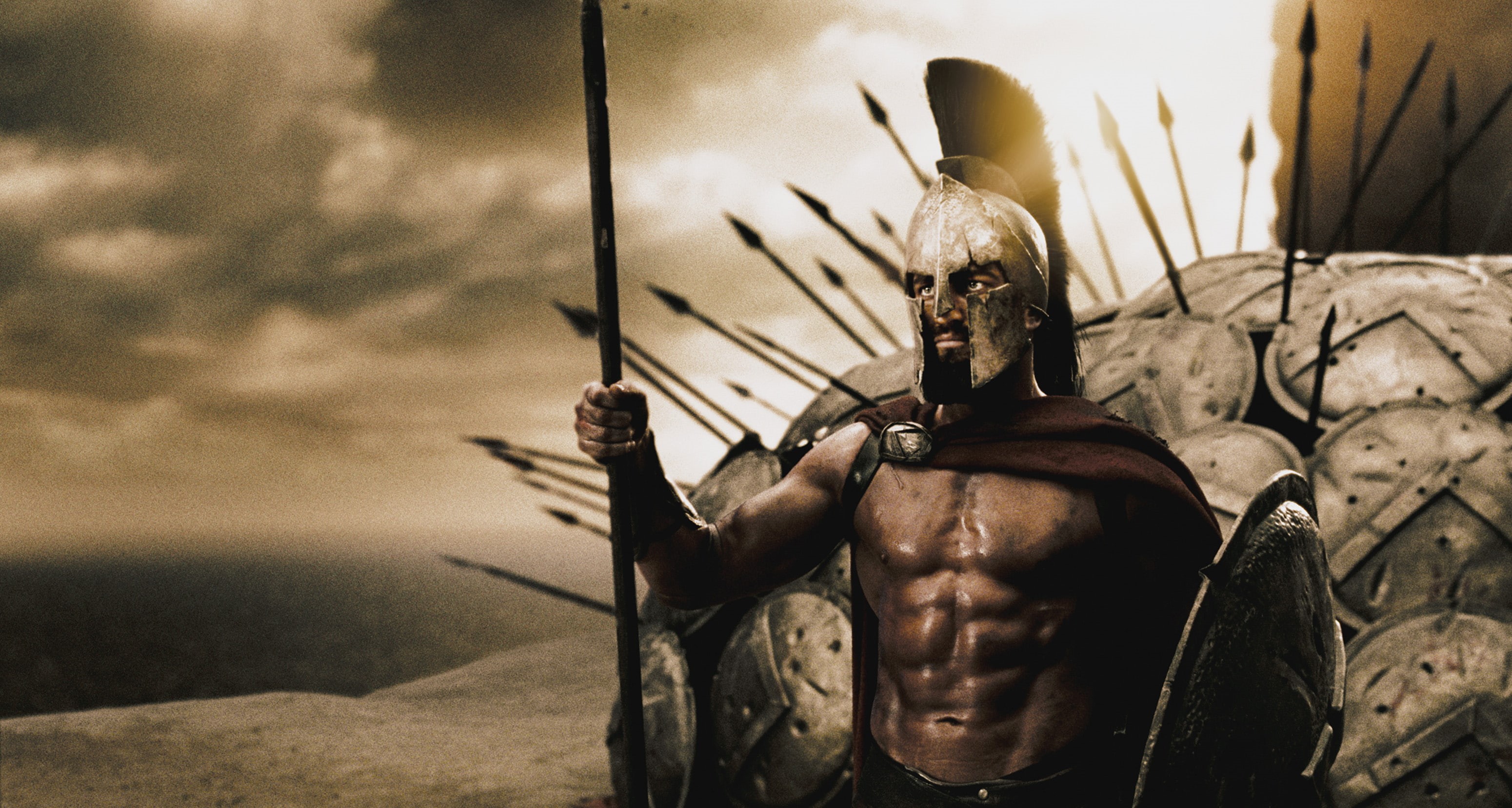 300 (Movie), Spartan, 300, Spear, 2K, Shield, Gerard Butler, Leonidas, Movie, Warrior, Helmet, Sparta, HD Wallpaper
