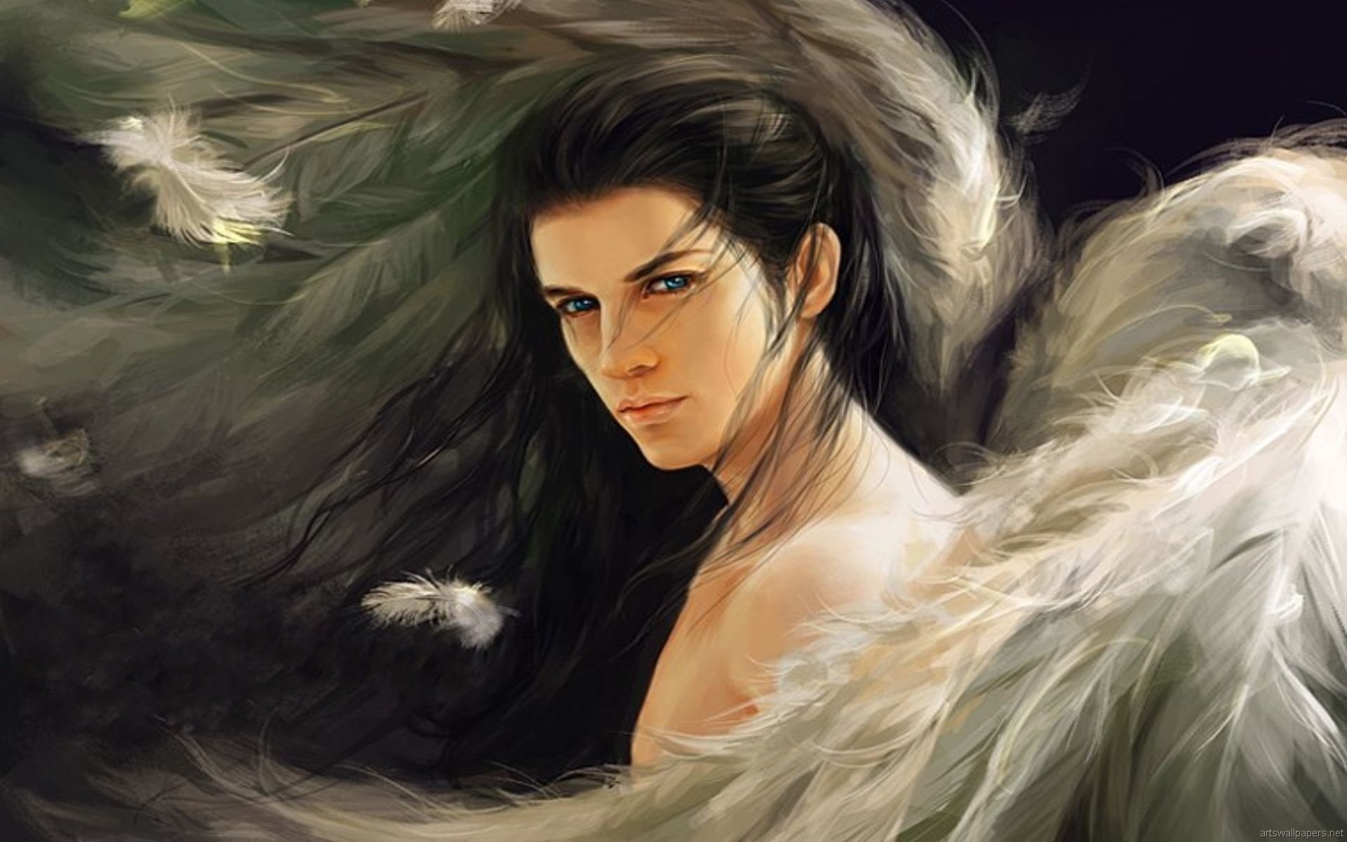 Archangel Michael!, Angel, man, Fantasy, feathers, 1080P, illustration, HD Wallpaper