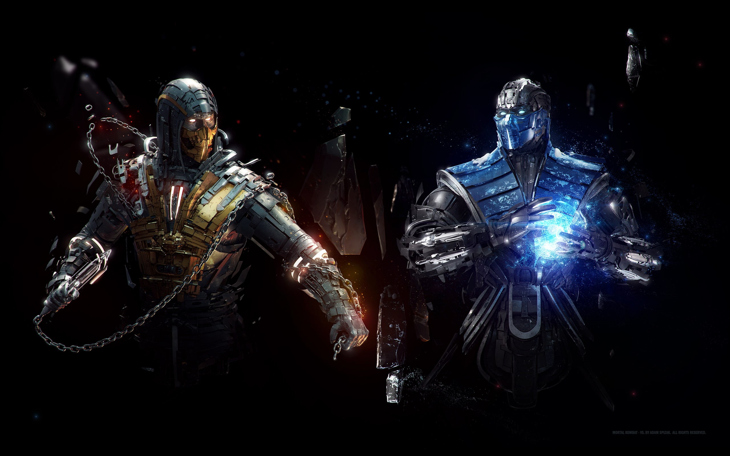 Scorpion, Sub-Zero, 2K, Mortal Kombat, Artwork, HD Wallpaper