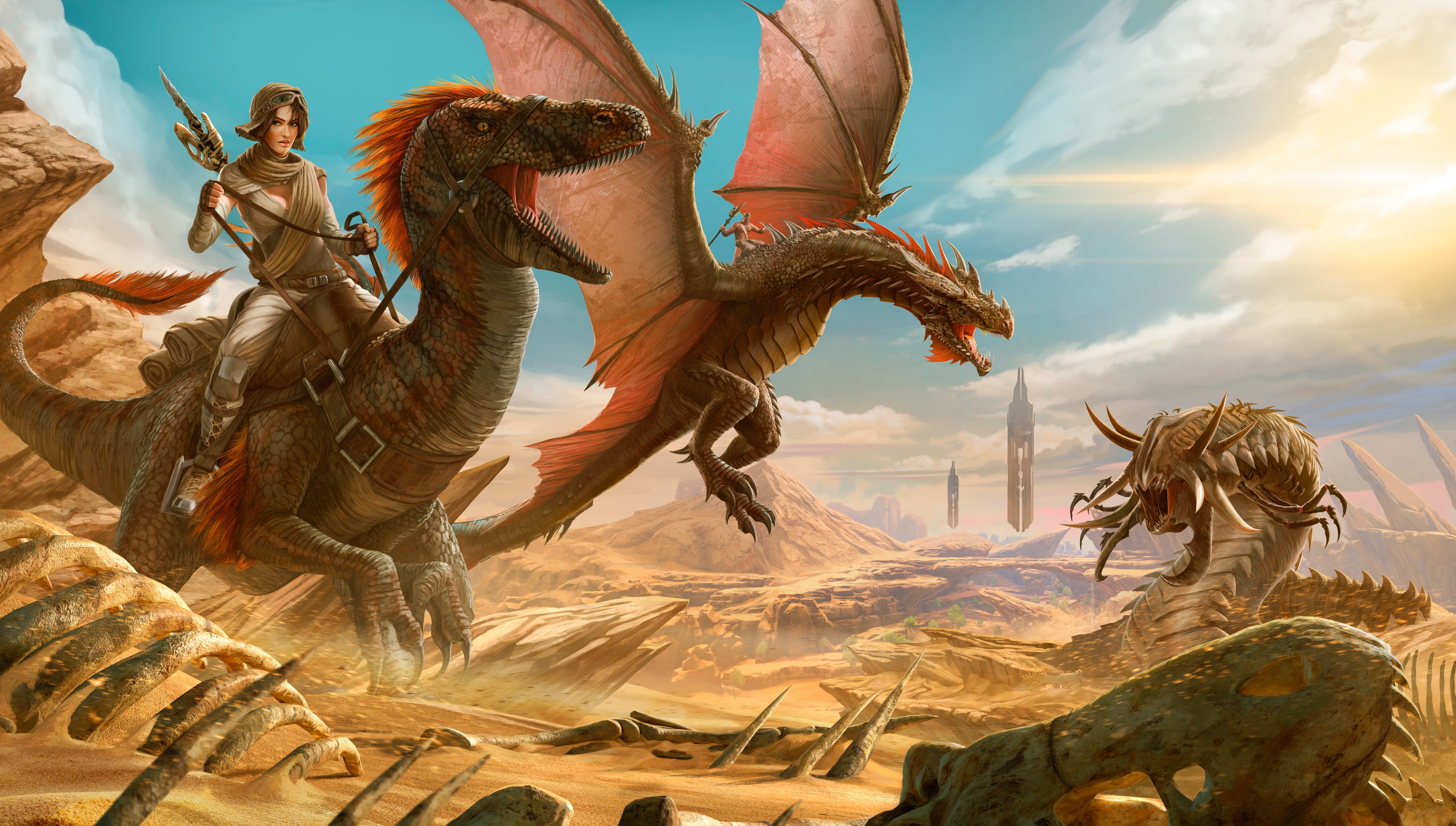 DLC, 8K, 4K, 8K, ARK: Survival Evolved, ARK: Scorched Earth, HD Wallpaper