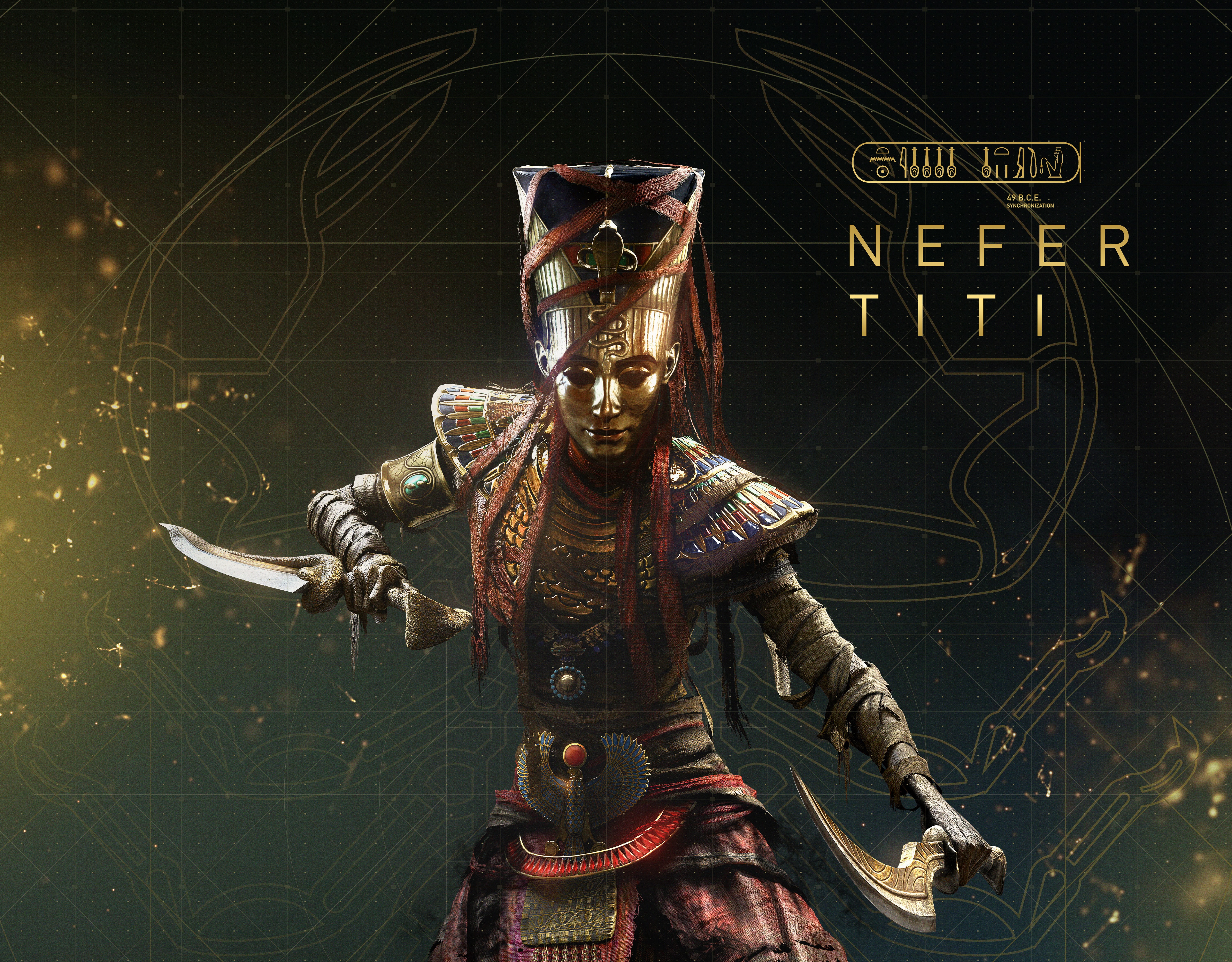 craft, religion, 5K, sculpture, armed forces, DLC, night, statue, Assassins Creed: Origins, clothing, human representation, 2018, architecture, Curse of the Pharaohs, HD Wallpaper