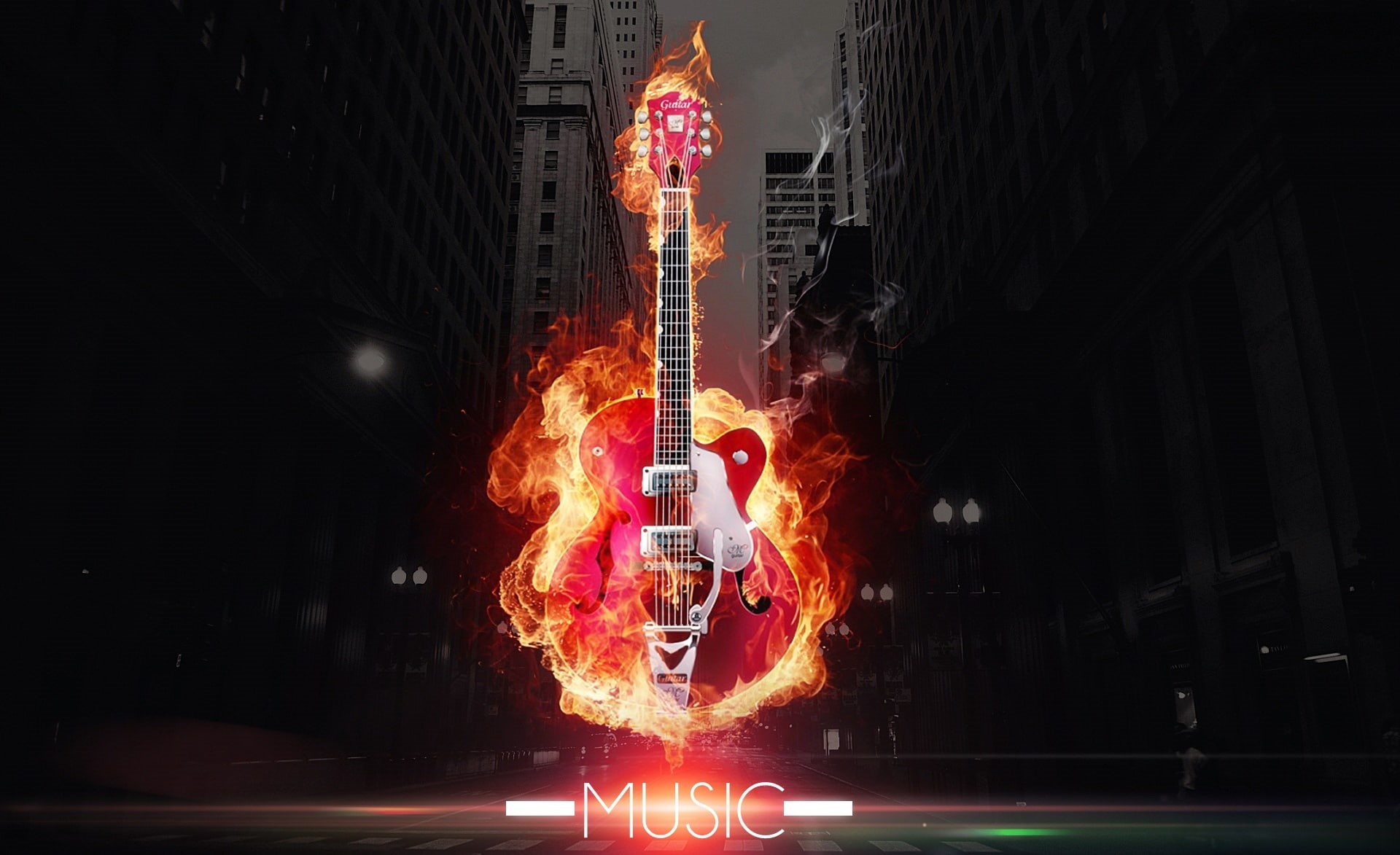 illuminated, long exposure, skyscraper, communication, motion, architecture, blurred motion, built structure, Music, red, life, dope, sound, HD Wallpaper