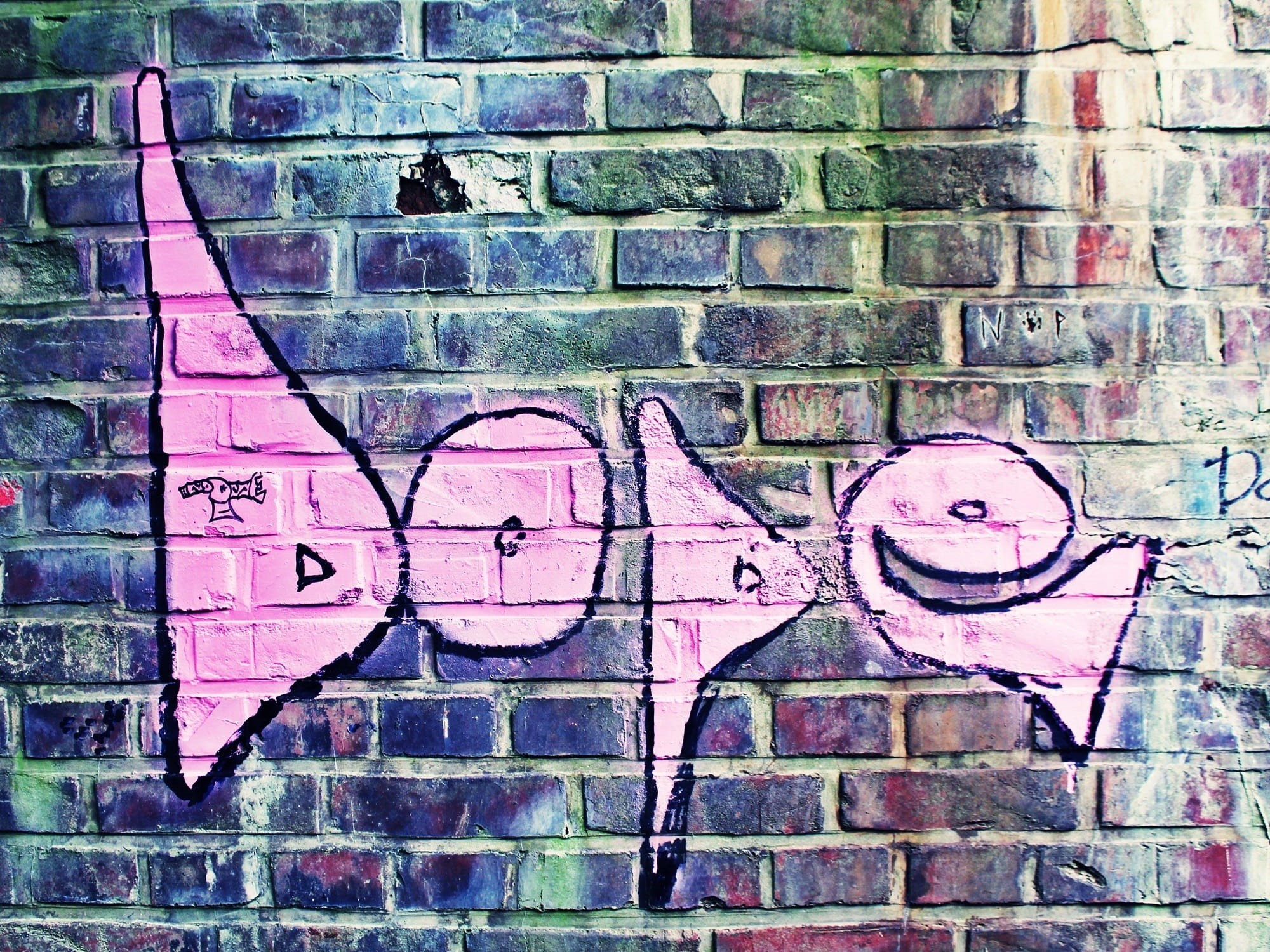 building, old, brick wall, creativity, dope, built structure, street art, 1080P, message, mural, background, structure, spray paint, communication, full frame, HD Wallpaper