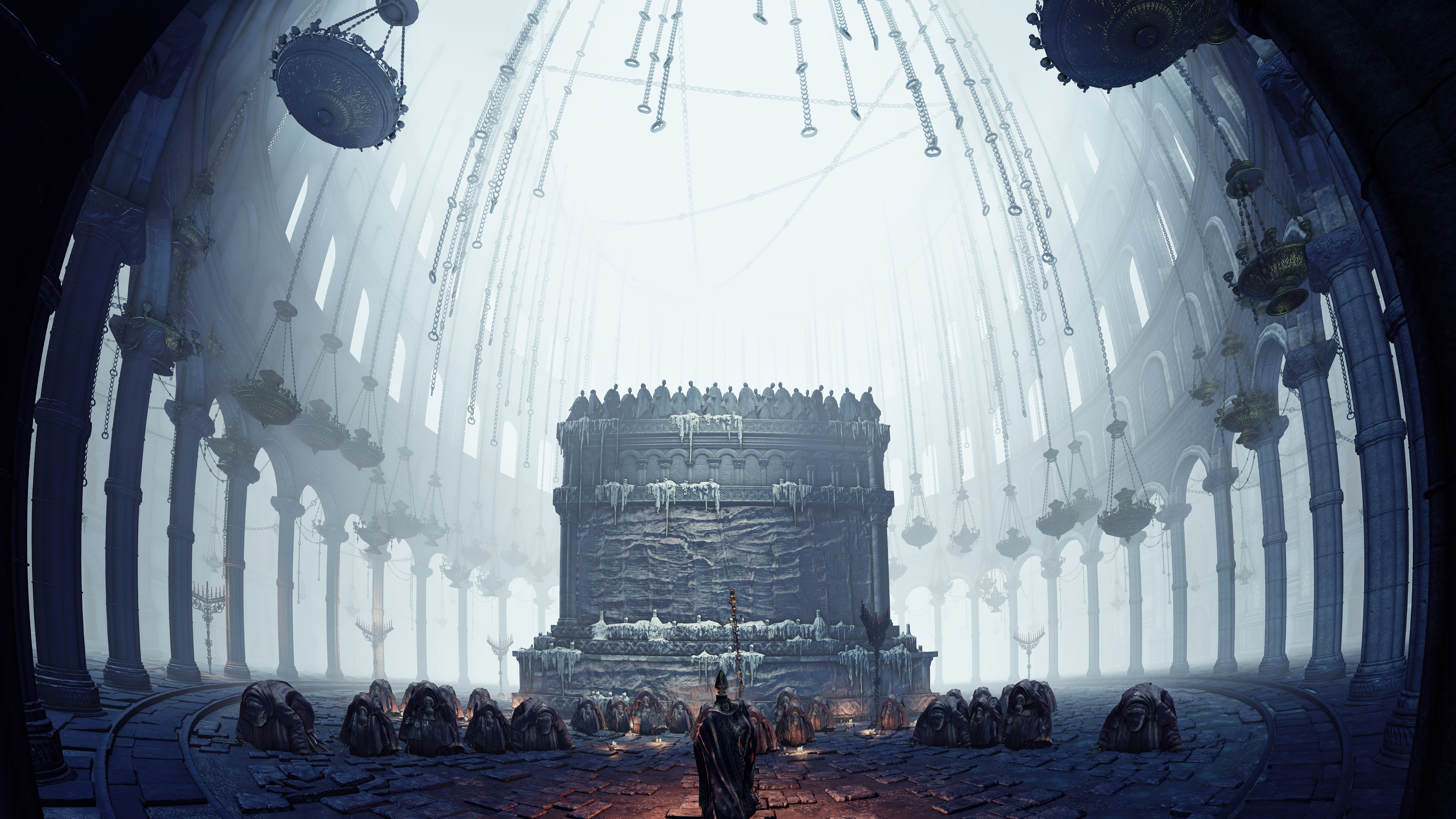 travel, outdoors, city, architecture, men, group of people, Dark Souls III, day, kneeling, history, built structure, real people, Deacons of the Deep, artwork, HD Wallpaper