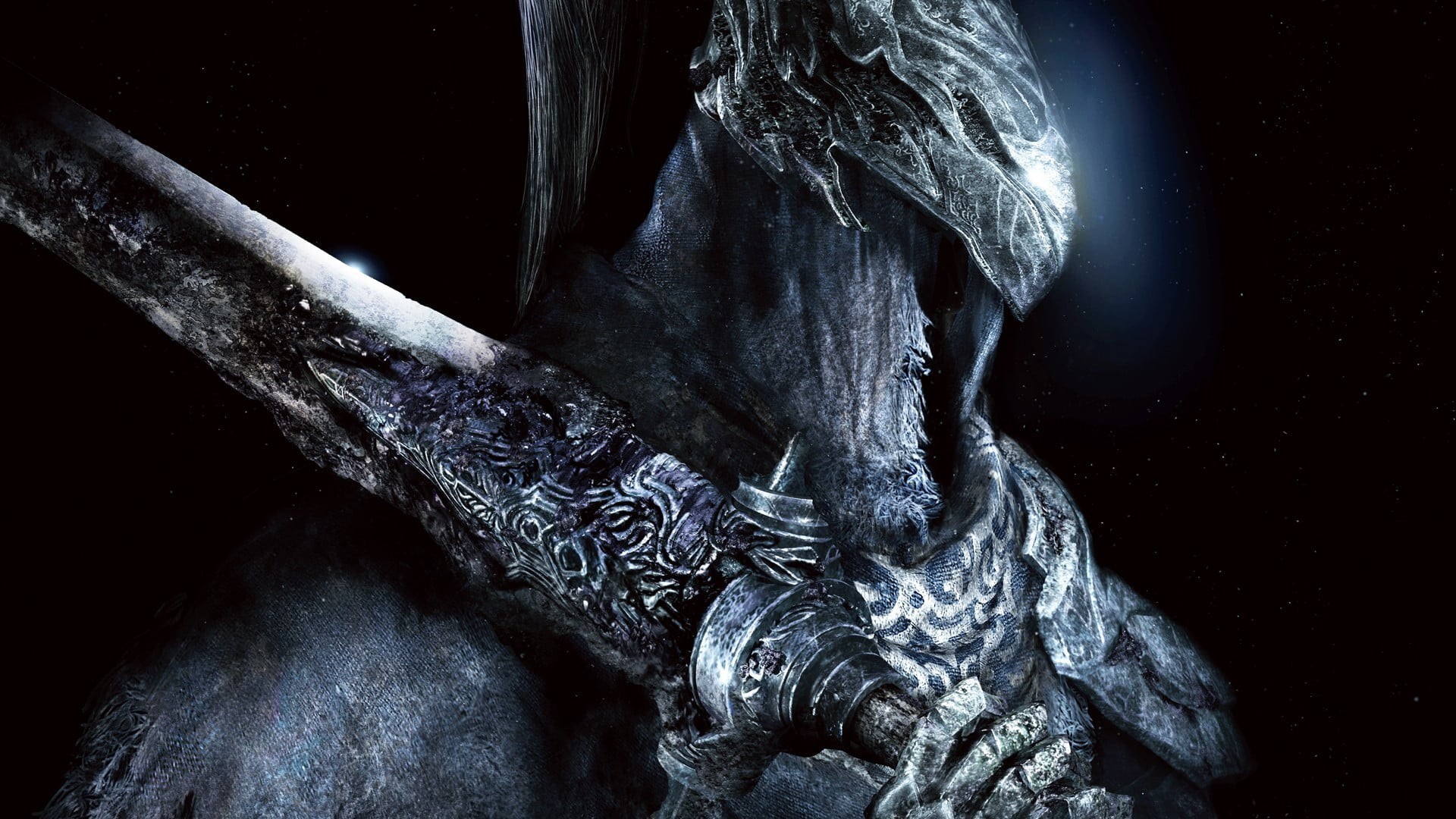 Sword, pattern, nature, Armor, creativity, angel, black Color, poster, Namco Bandai Games, representation, From Software, religion, close-up, Dark Souls, HD Wallpaper
