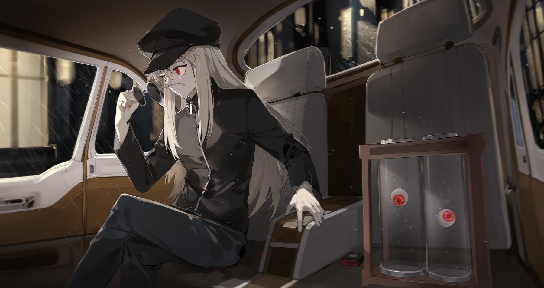 mode of transportation, transportation, disguise, mask, reflection, transparent, glass - material, one person, kurapika, train - vehicle, public transportation, HD Wallpaper