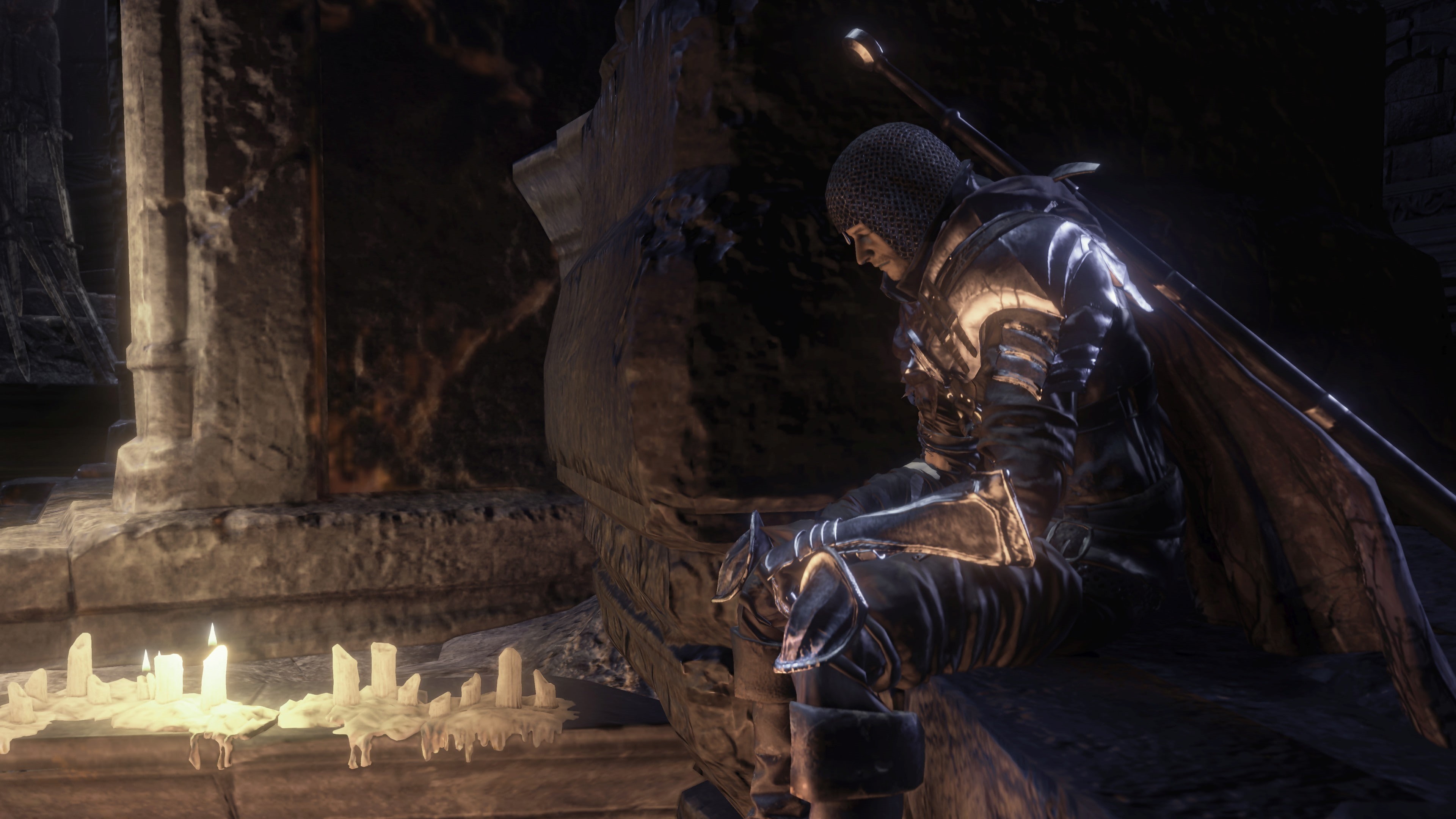 sword, fighting, 4K, knight, Dark Souls, fire, video games, landscape, Gothic, midevil, castle, dark, Dark Souls III, HD Wallpaper