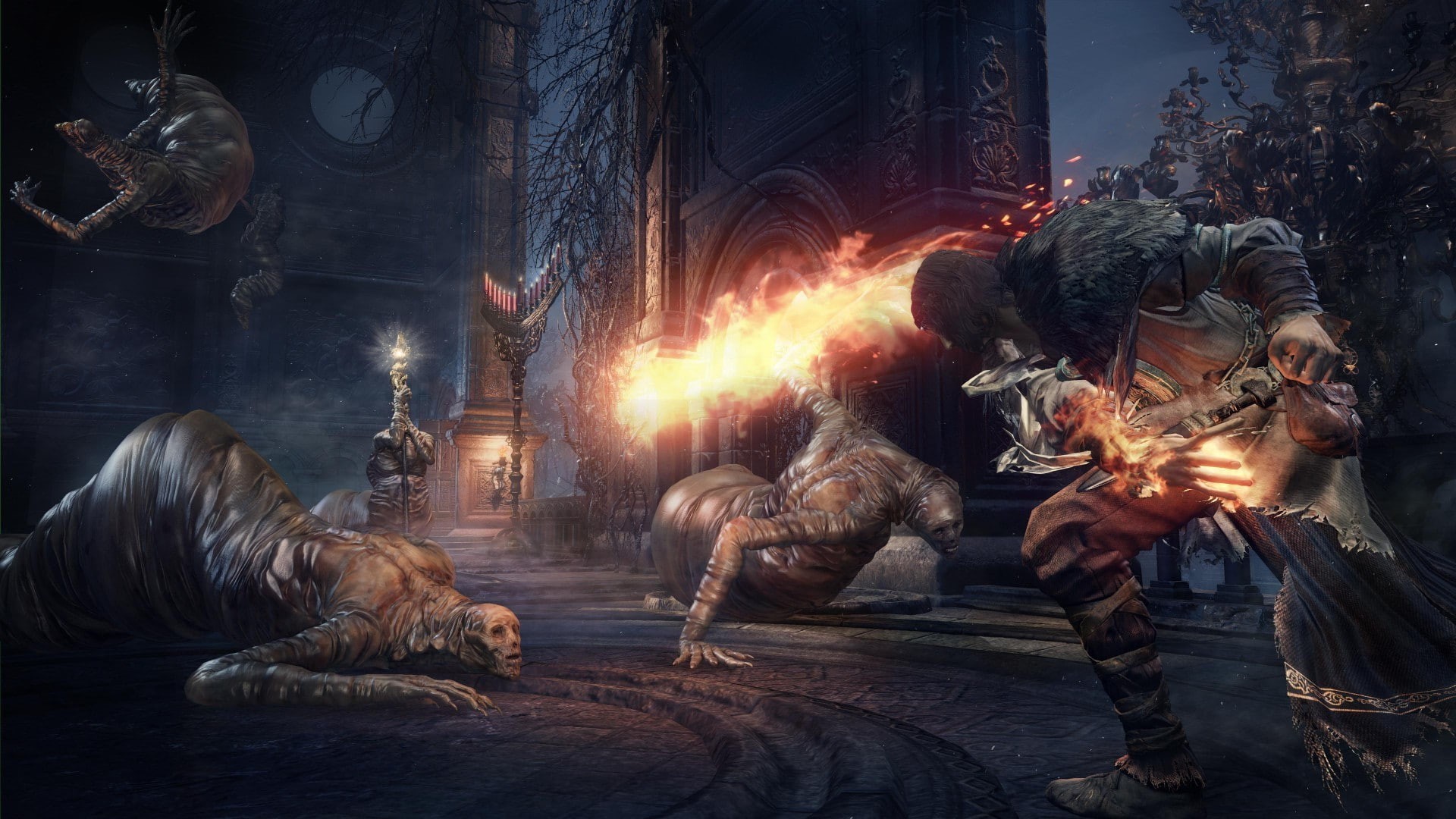 Midevil, Dark Souls III, landscape, Gothic, Dark, Fighting, Knights, video games, fire, Dark Souls, sword, 1080P, castle, HD Wallpaper