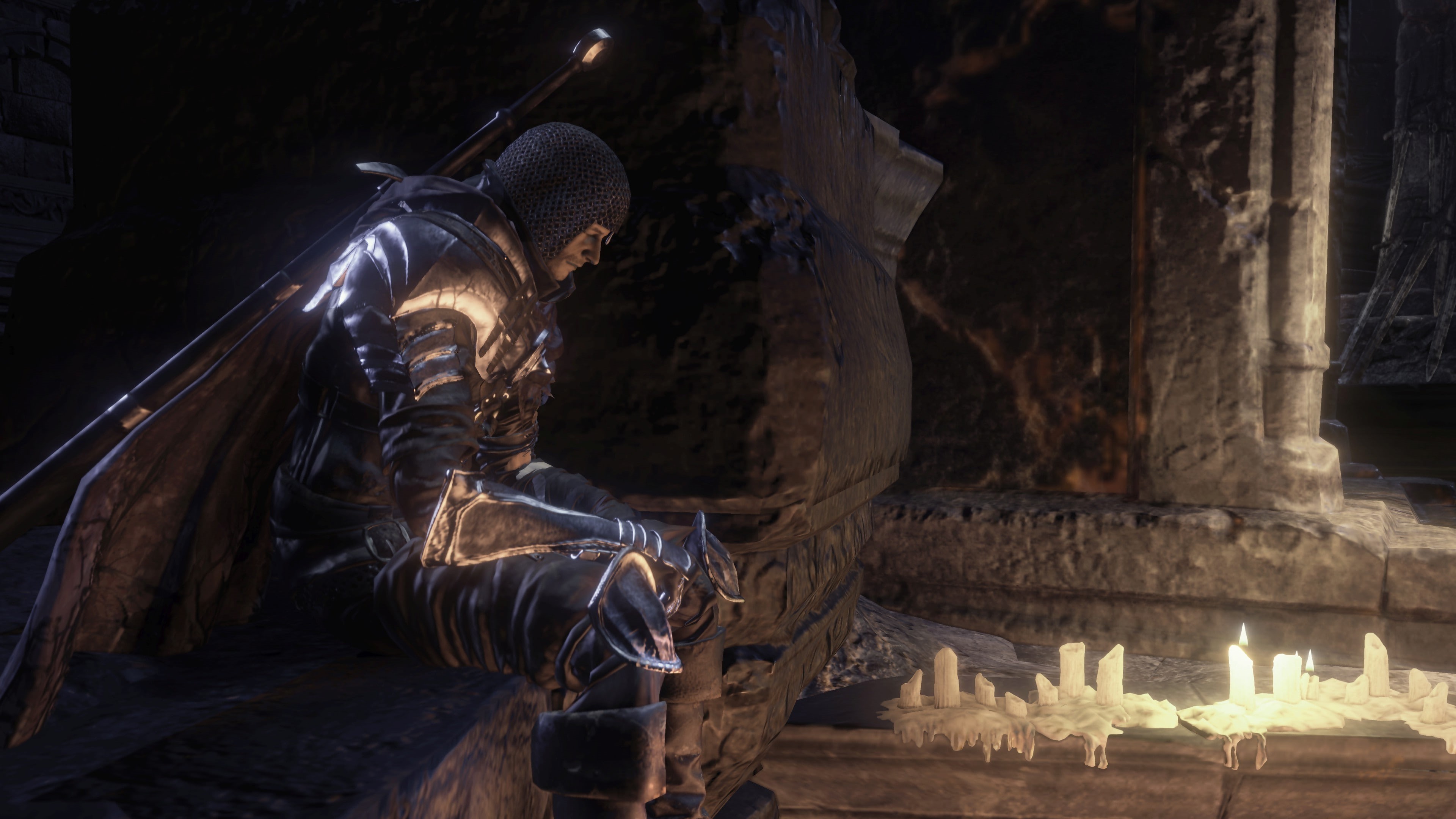 candle, indoors, illuminated, glowing, nature, spirituality, long exposure, fire - natural phenomenon, burning, dark souls iii dark souls gothic midevil dark video games knights fire fighting sword landscape castle, HD Wallpaper