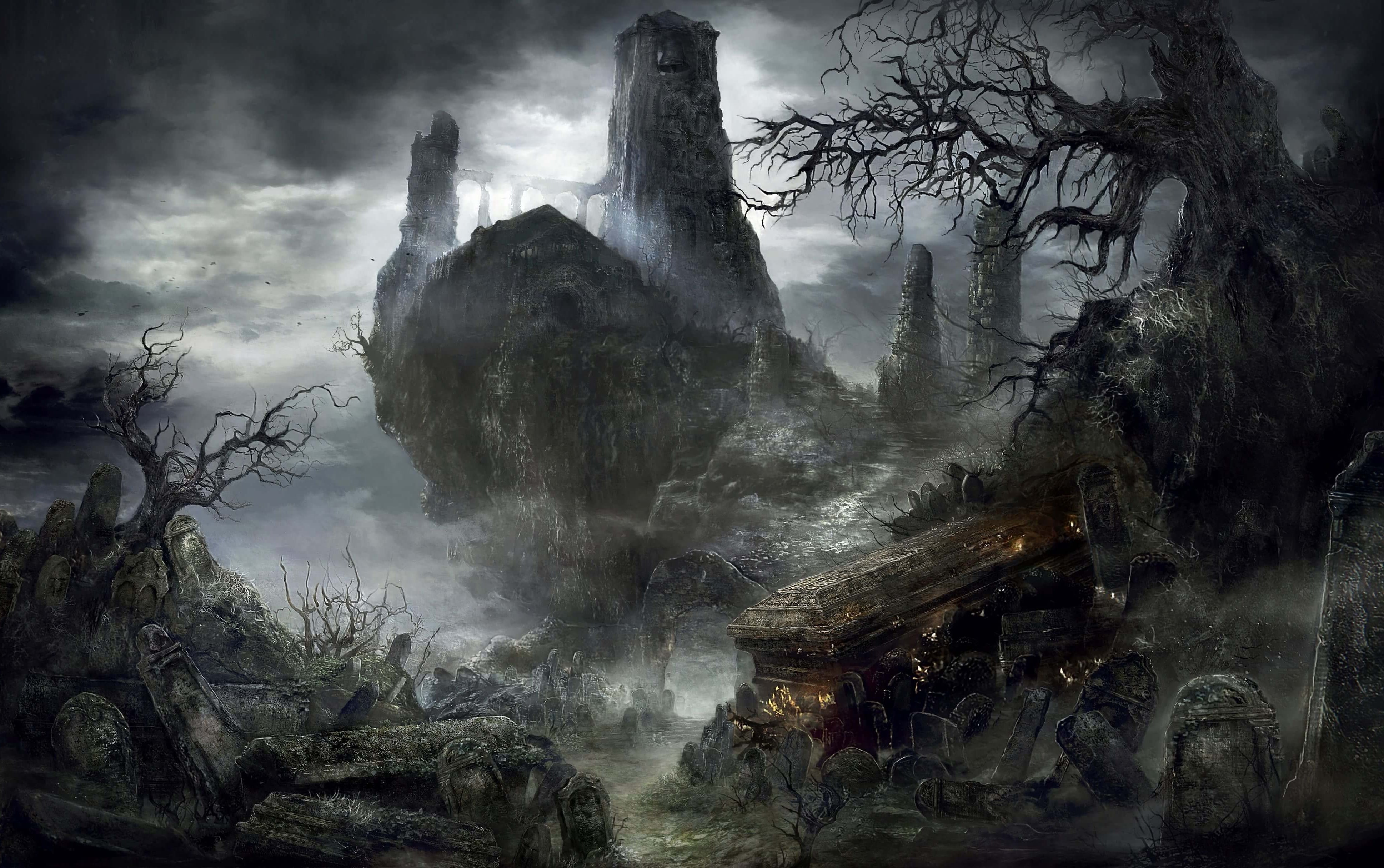 Fighting, landscape, castle, fire, video games, Dark, Knights, Gothic, sword, Dark Souls, Dark Souls III, Midevil, 4K, HD Wallpaper