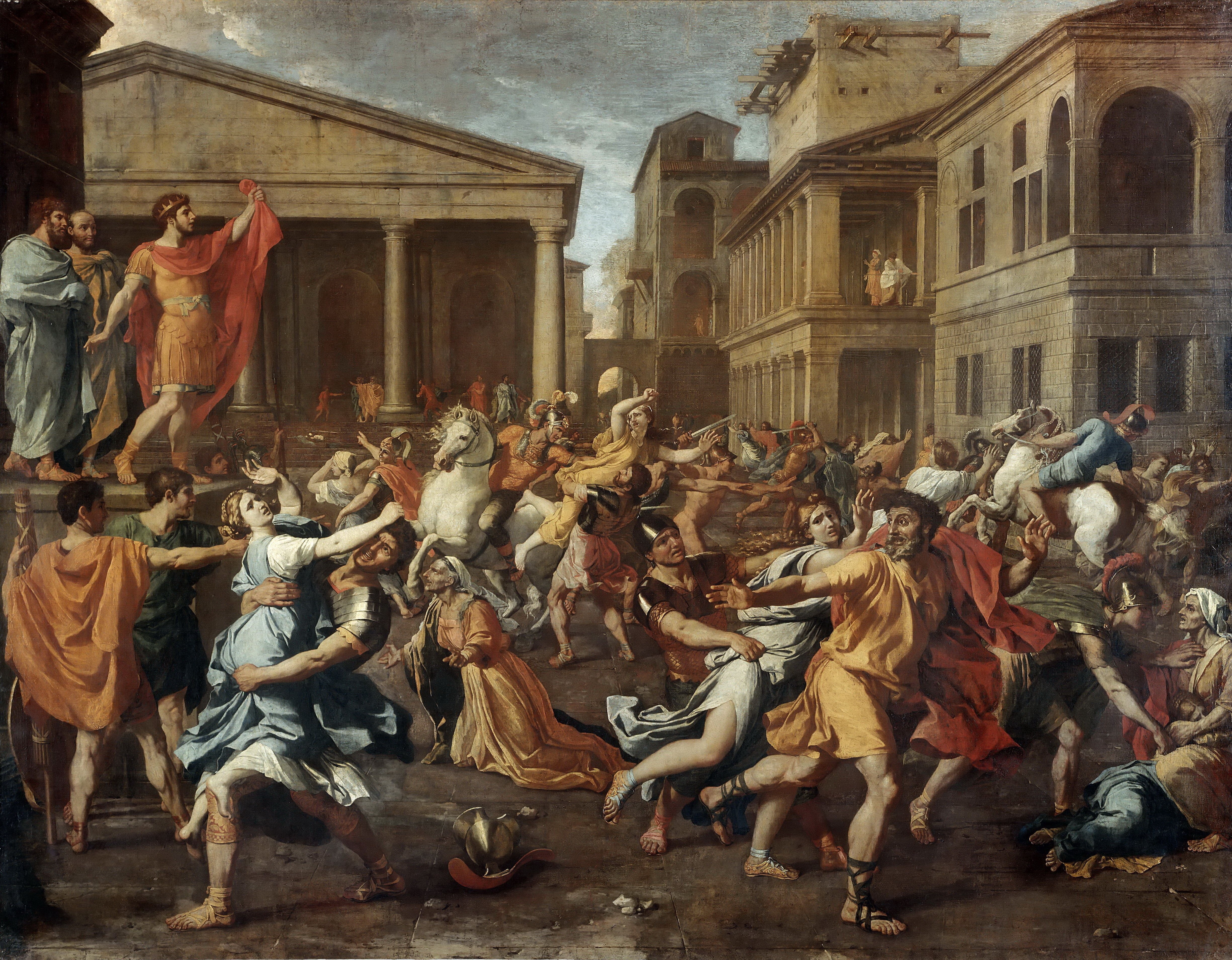 Paris, Nicolas Poussin, picture, canvas, representation, building exterior, creativity, French painter, the past, statue, city, built structure, 4K, human representation, HD Wallpaper