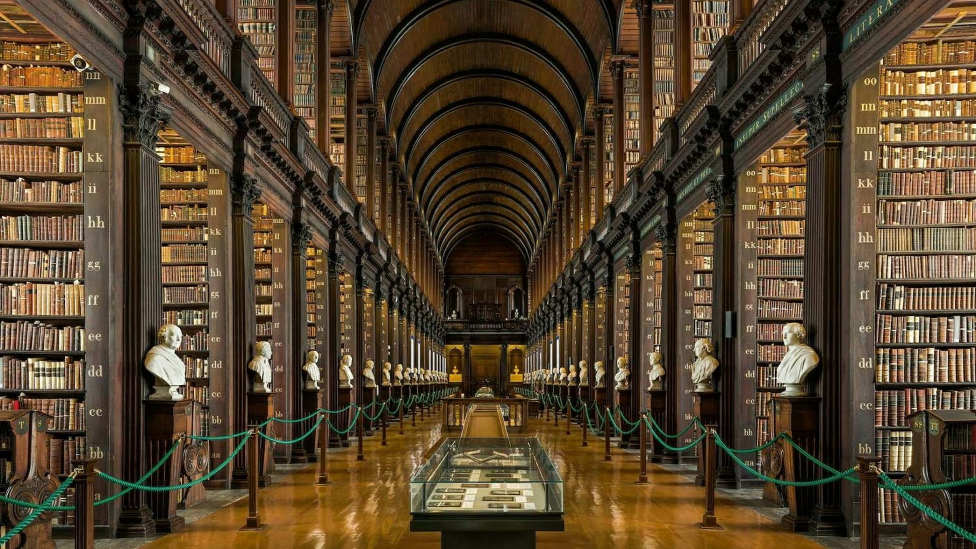 in a row, studying, symmetry, 1080P, united kingdom, order, built structure, library, learning, school, arcade, publication, arch, long room, indoors, HD Wallpaper