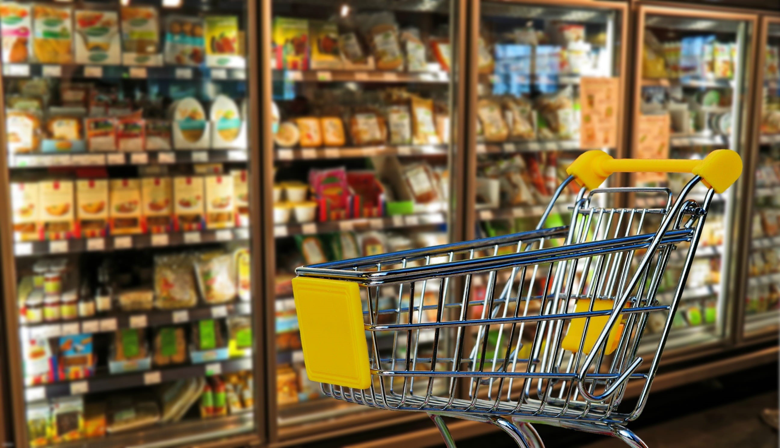 store, consumerism, inside, market, choice, produce aisle, retail display, focus, variation, groceries, order, shelf, photography, shopping cart, business, HD Wallpaper
