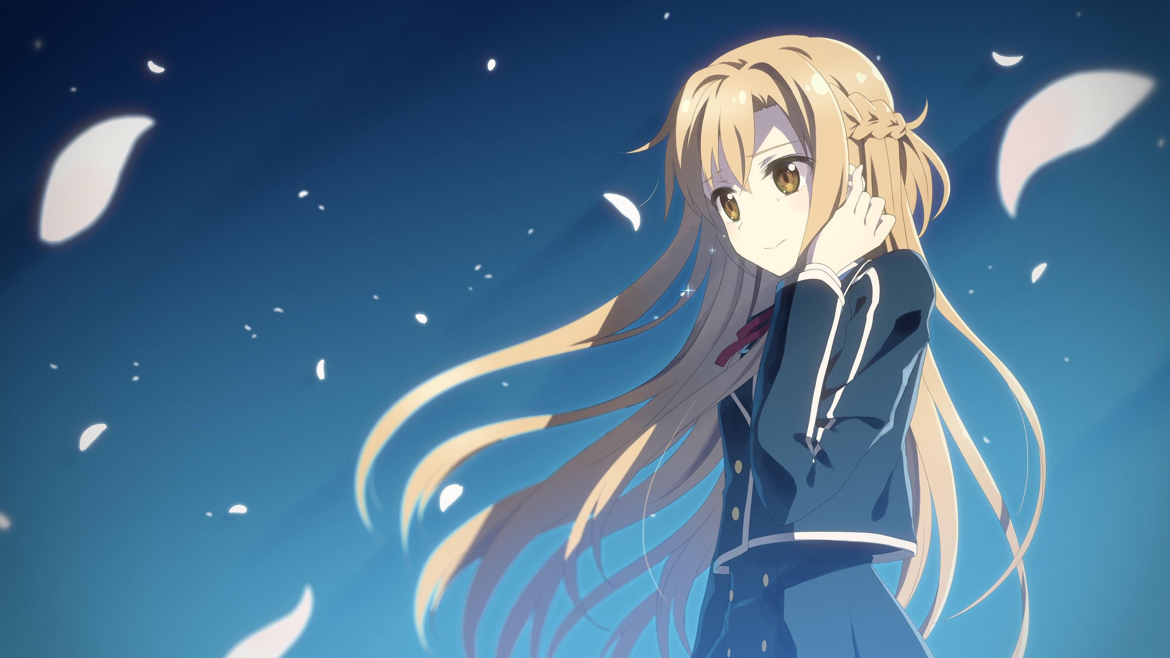 kirito, swordartonline, sao, cute, online, asuna, sword, kawaii, 4K, art, HD Wallpaper