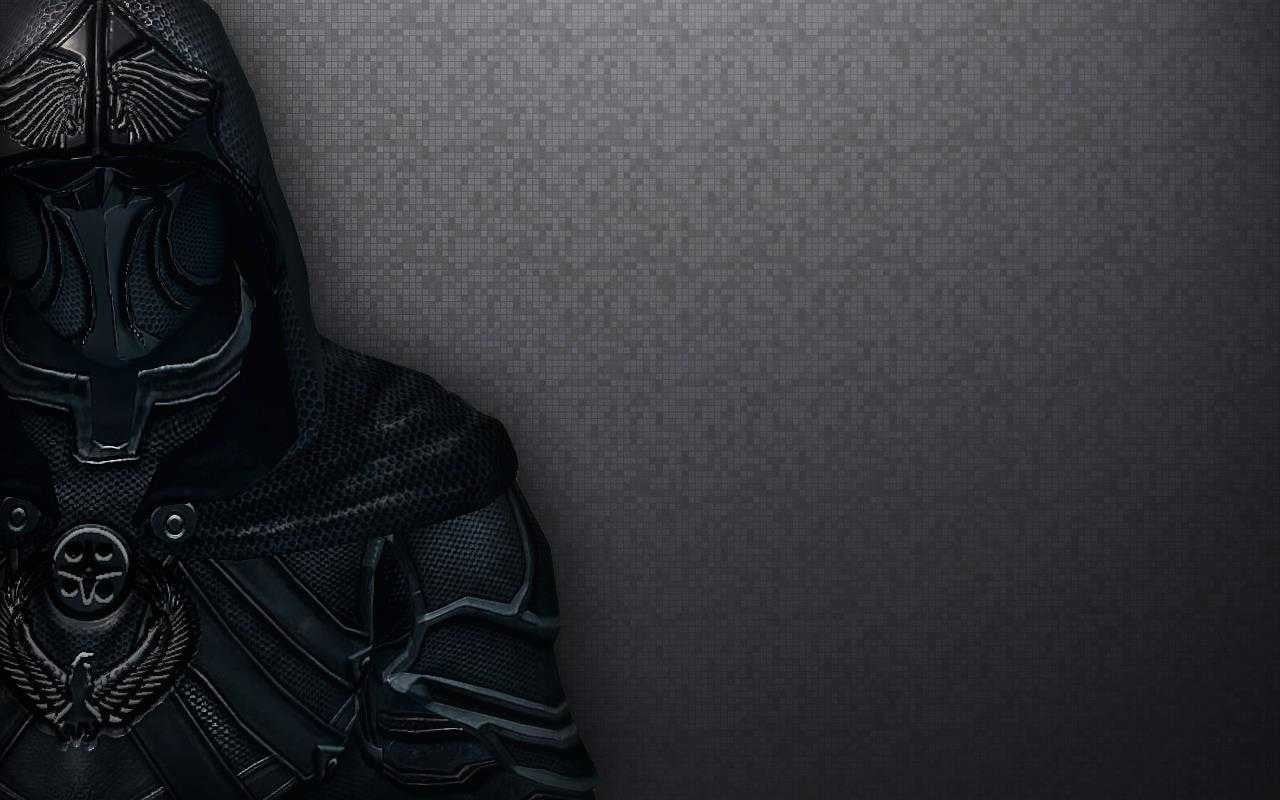 hood - clothing, clothing, men, ominous, aggression, sign, copy space, black color, obscured face, hood, The Elder Scrolls V: Skyrim, dark, hooded shirt, HD Wallpaper