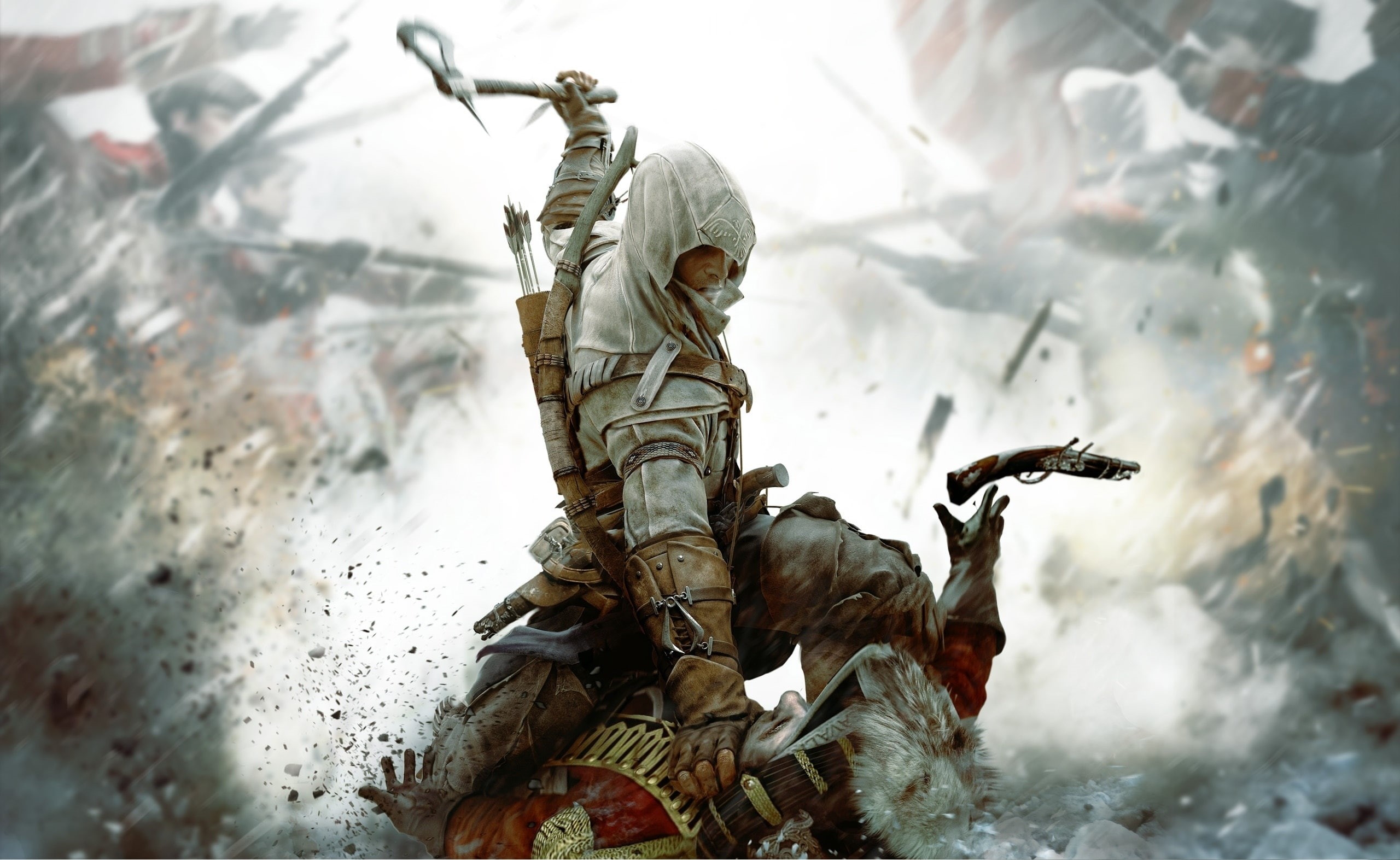 2012, iii, anime, cold temperature, military, video game, Assassins Creed 3, sculpture, government, day, assassins, art and craft, male likeness, Games, HD Wallpaper
