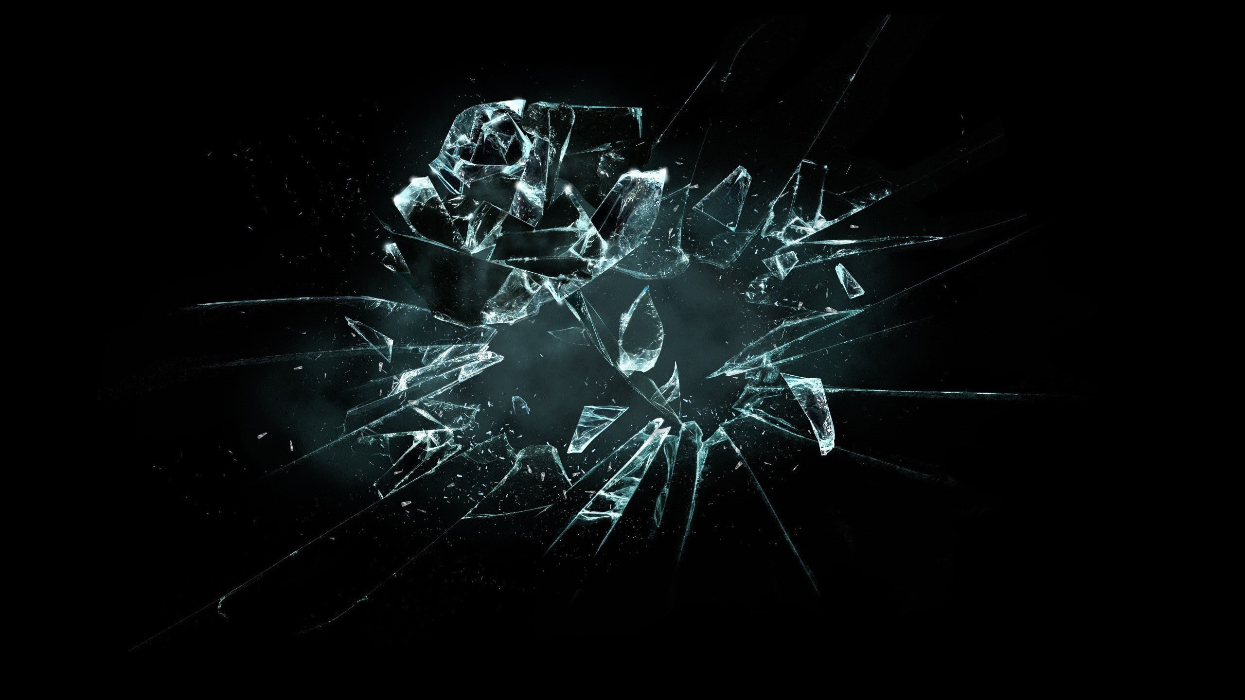 impact, indoors, aggression, no people, glass, demolished, destruction, studio shot, dark, fragility, glass - material, shattered glass, breaking, damaged, HD Wallpaper