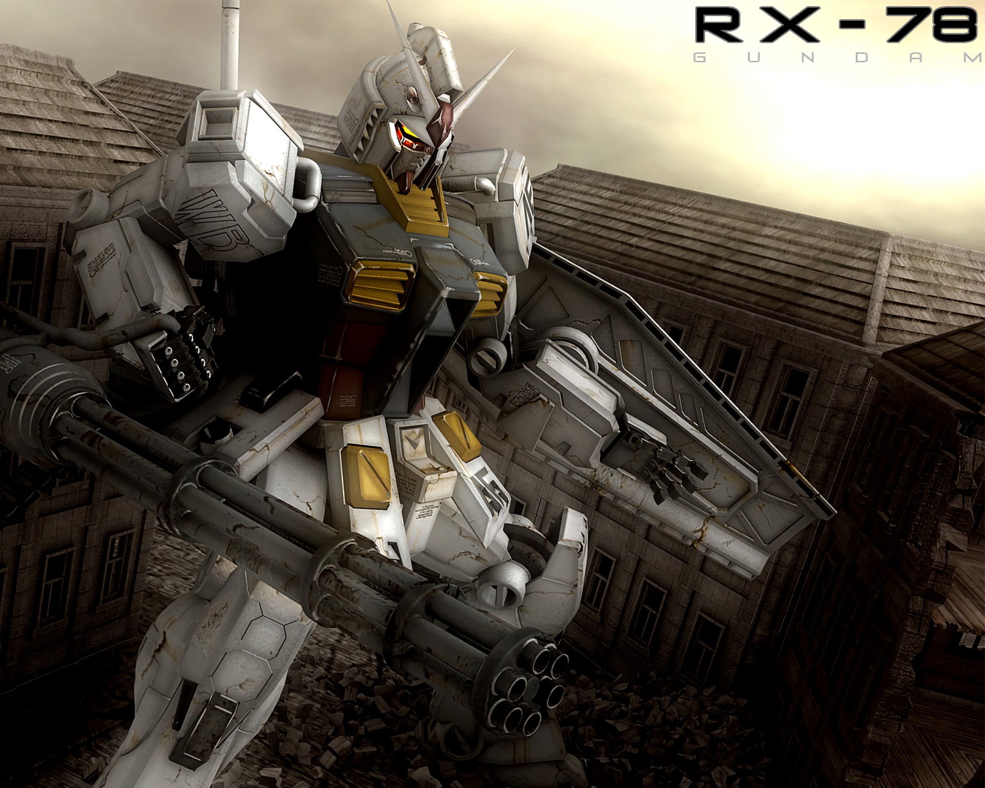 mode of transportation, GN-003 Gundam Kyrios, urban Scene, Gundam, construction Industry, land vehicle, nature, transportation, digital, architecture, HD Wallpaper