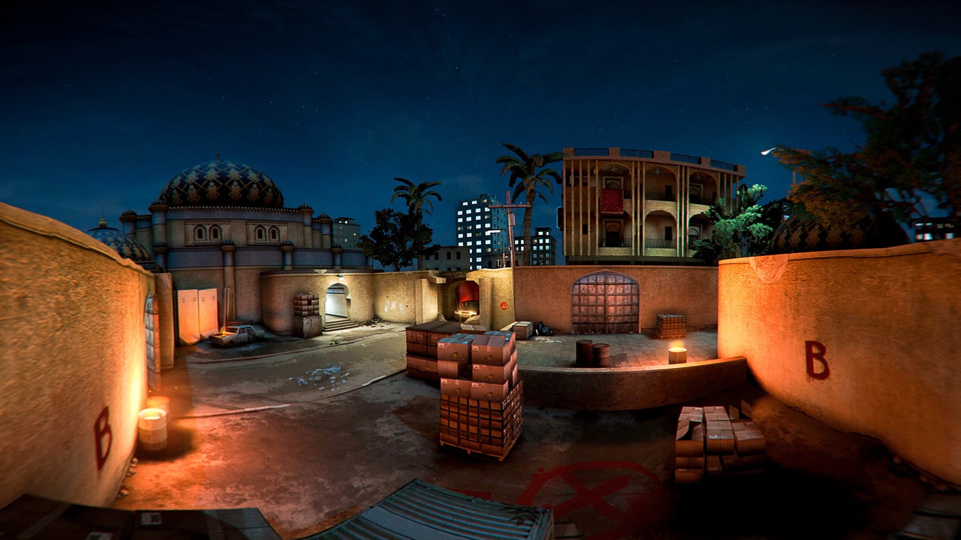 cs go, de_dust2_night, night, de_dust2, counter-strike, 1080P, counter strike, HD Wallpaper