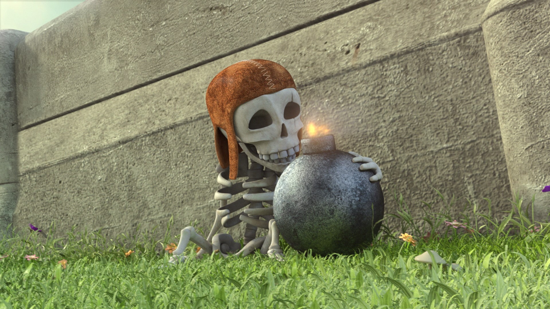 1080P, clash, skull, clans, grenade, clash of clans, HD Wallpaper