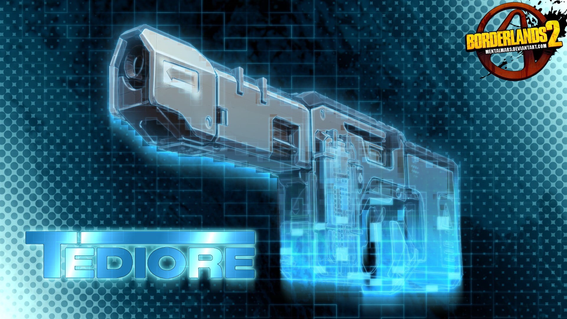 industry, blue, connection, 1080P, video games, security, technology, gun, illuminated, blueprint, Borderlands 2, backgrounds, communication, abstract, HD Wallpaper