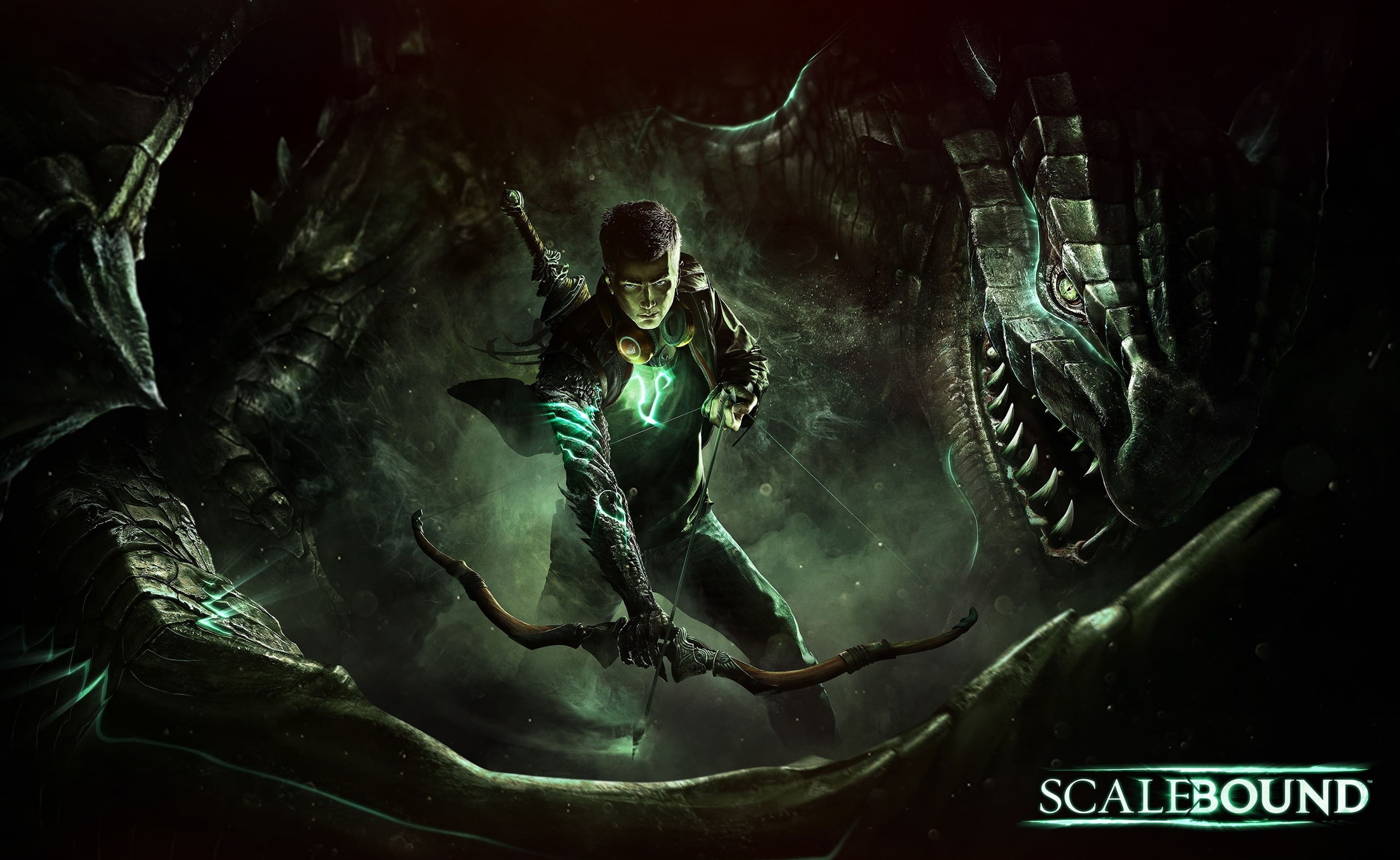 Dragons, fashion, Beasts, communication, front view, Monsters, young adult, video game, digital, full length, adult, water, Xbox One, Scalebound, HD Wallpaper