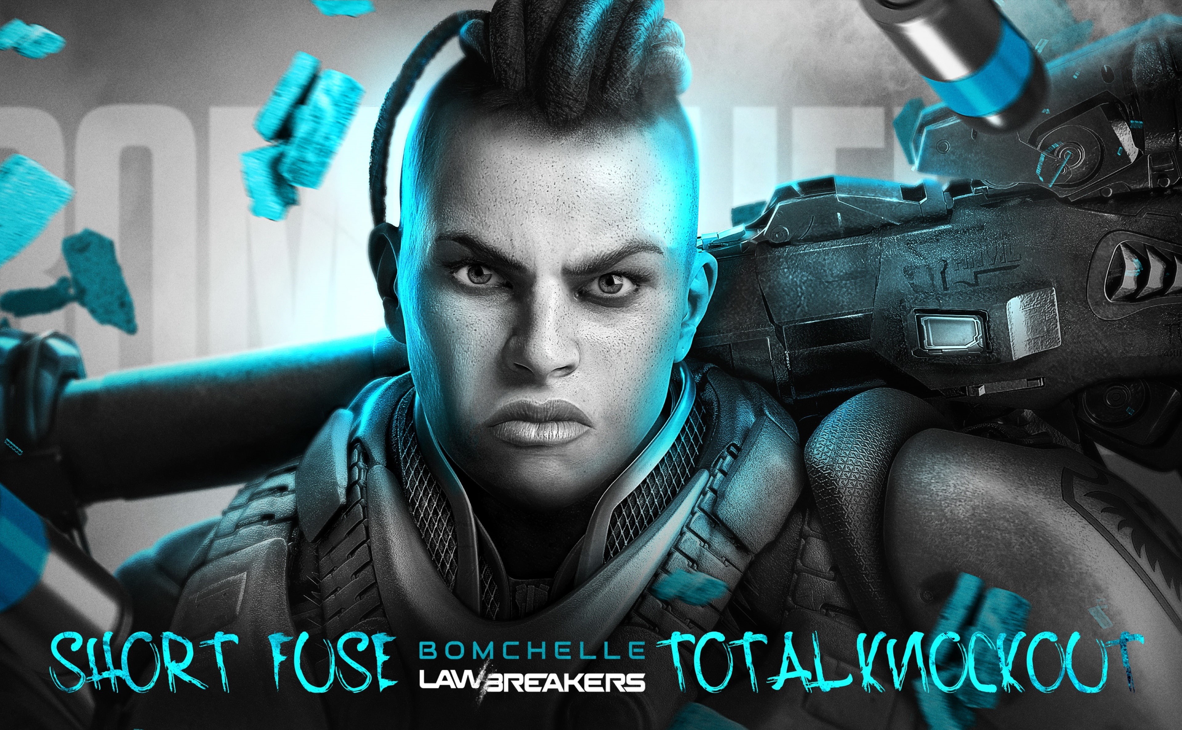 Bomchelle, Games, communication, portrait, 4K, Game, LawBreakers, Other Games, 2017, mode of transportation, video, text, indoors, front view, lifestyles, HD Wallpaper