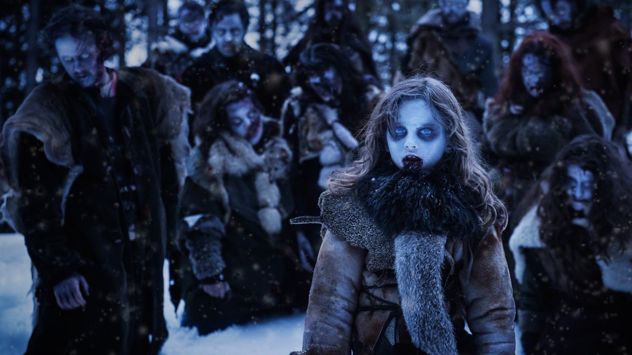 land, forest, The Others, horror, 1080P, outdoors, Game of Thrones, spooky, women, people, nature, jacket, clothing, snow, s, The Wall, teenager, warm clothing, HD Wallpaper