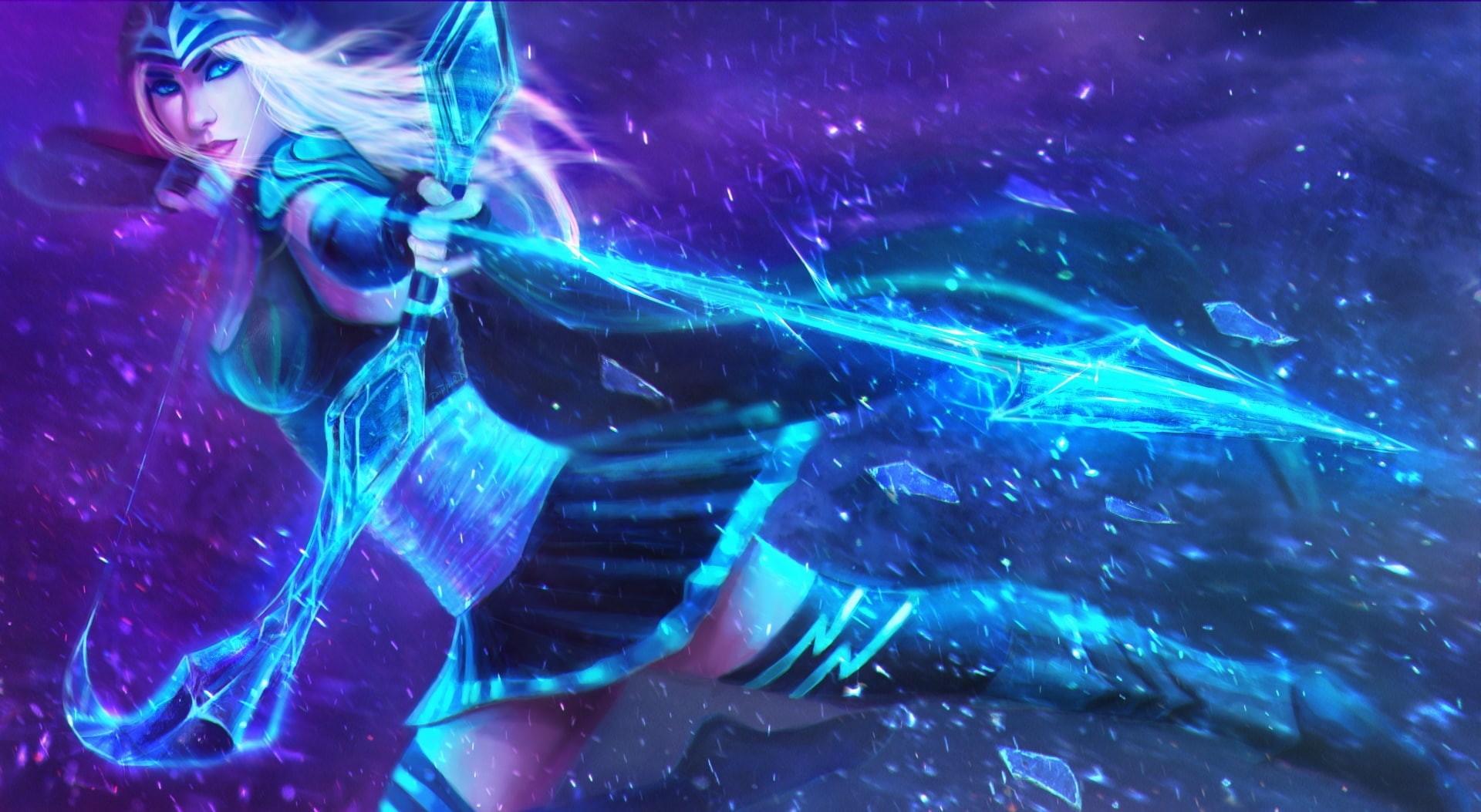 vertebrate, marine, video game, nature, people, swimming, Other Games, fish, Painting, purple, archer, underwater, Games, animals in the wild, HD Wallpaper