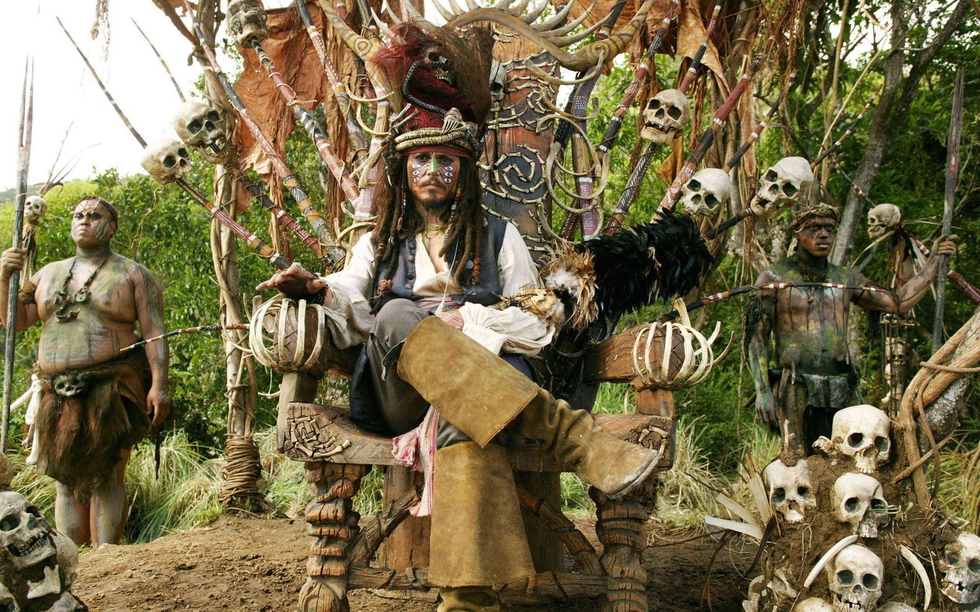 caribbean, jack, movie, movies, depp, johnny, film, sparrow, 1080P, pirates, skulls, HD Wallpaper