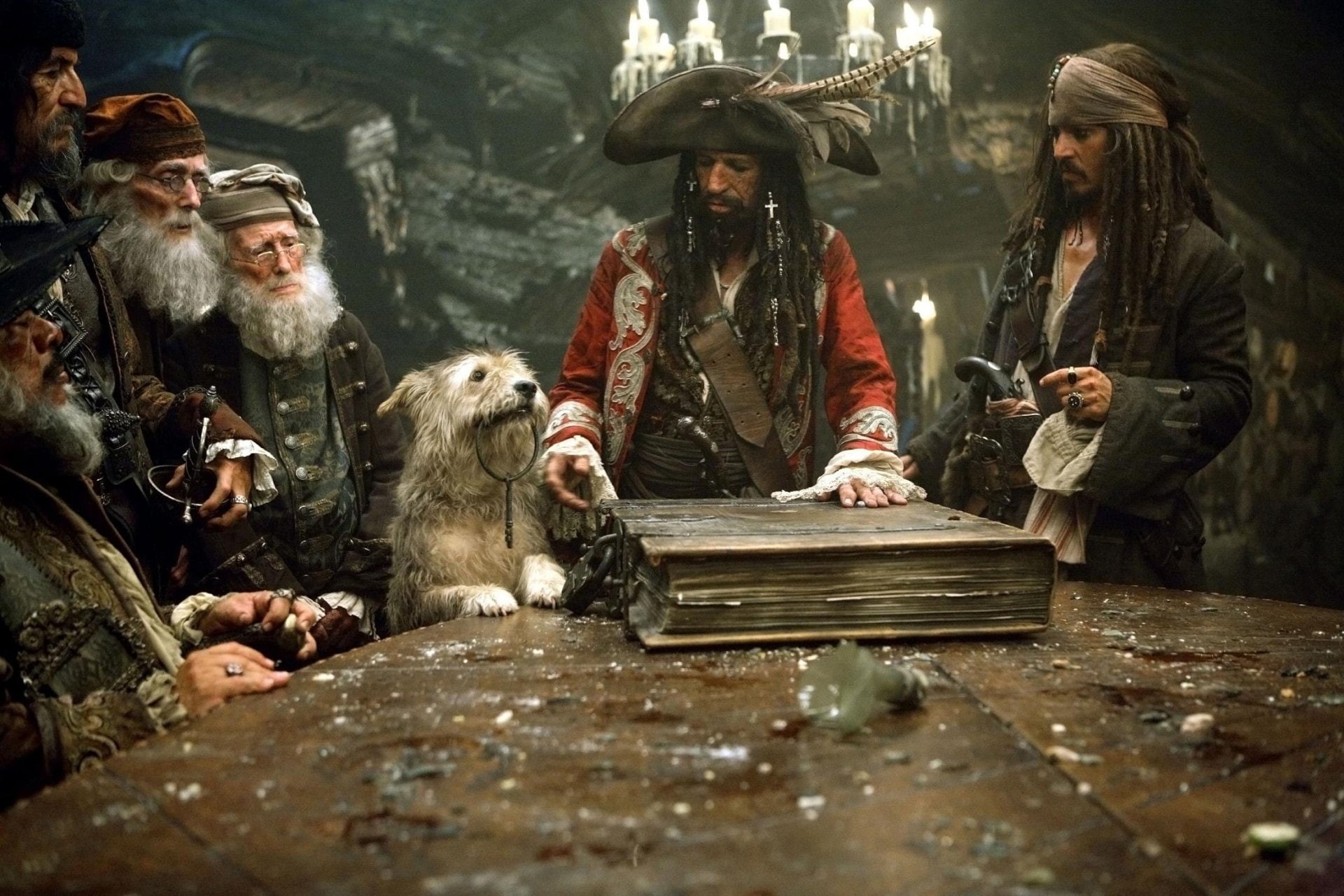 Pirates Of The Caribbean: At Worlds End, Johnny Depp, Keith Richards, hat, sitting, 1080P, occupation, Pirates Of The Caribbean, water, women, mammal, HD Wallpaper