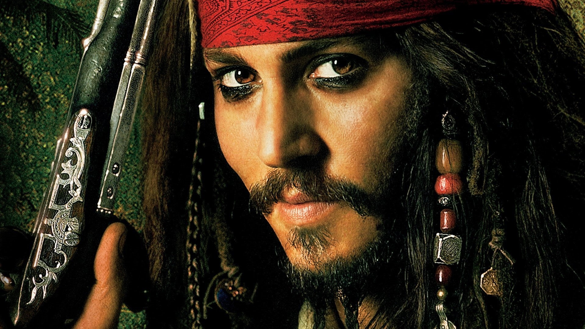 front view, portrait, lifestyles, Jack Sparrow, one person, men, young men, Pirates Of The Caribbean: Dead Mans Chest, Johnny Depp, clothing, adult, looking at camera, HD Wallpaper