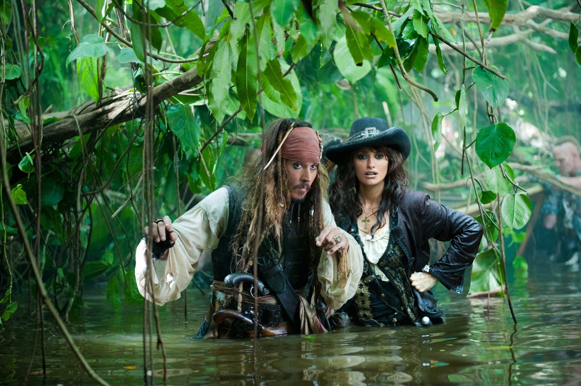tree, real people, water, togetherness, adult, jack, plant, young adult, day, 1080P, captain, lake, sparrow, growth, Angelica Teach, Pirates Of The Caribbean, HD Wallpaper