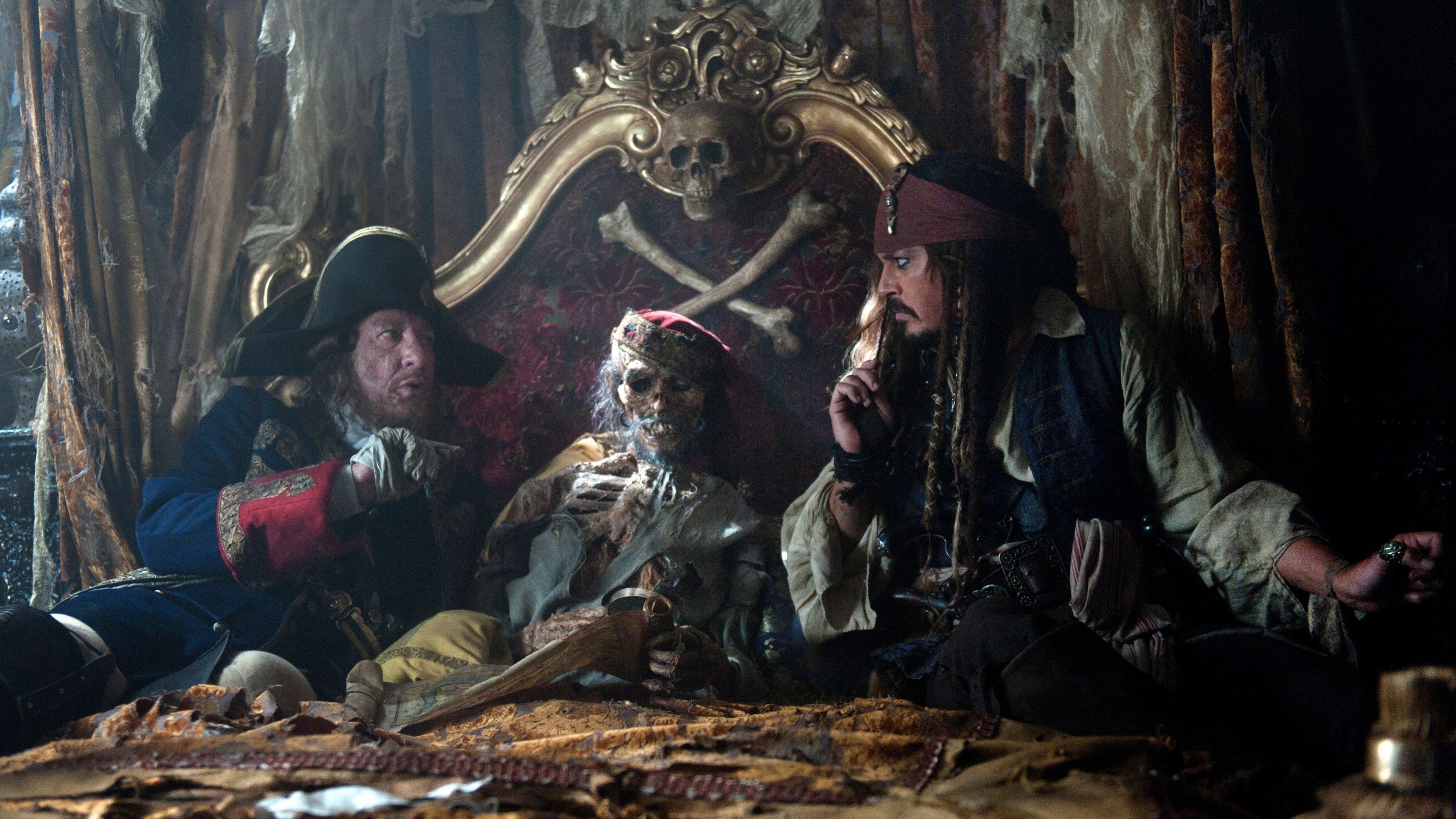 pirates, 4K, 4k, Johnny Depp, scene, 8k, movie, Pirates of the Caribbean: Dead Men Tell No Tales, caribbean, HD Wallpaper
