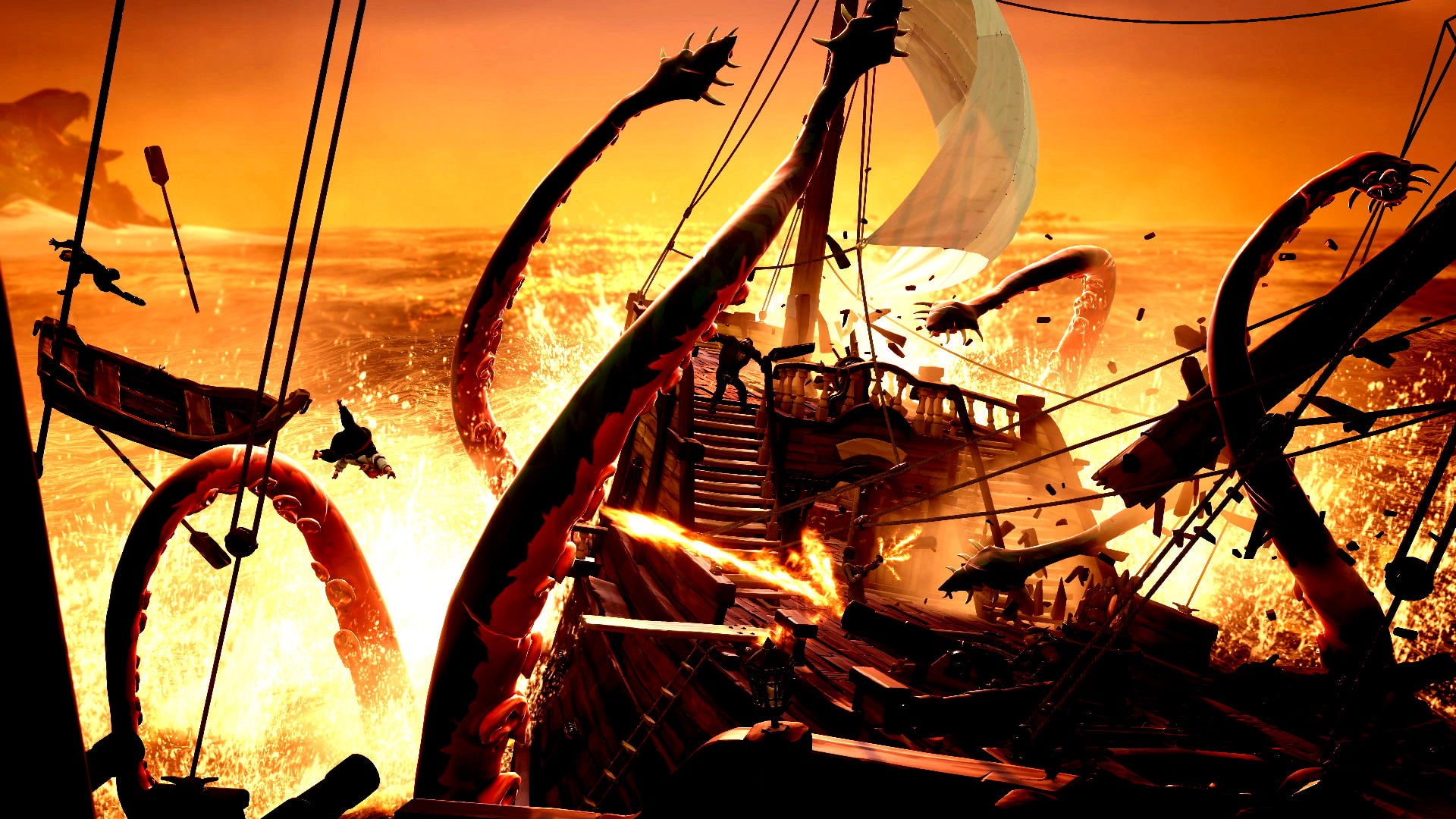 rpg, thieves, sea, pirate, 1080P, fighting, microsoft, xbox, adventure, action, fantasy, windows, mmo, HD Wallpaper