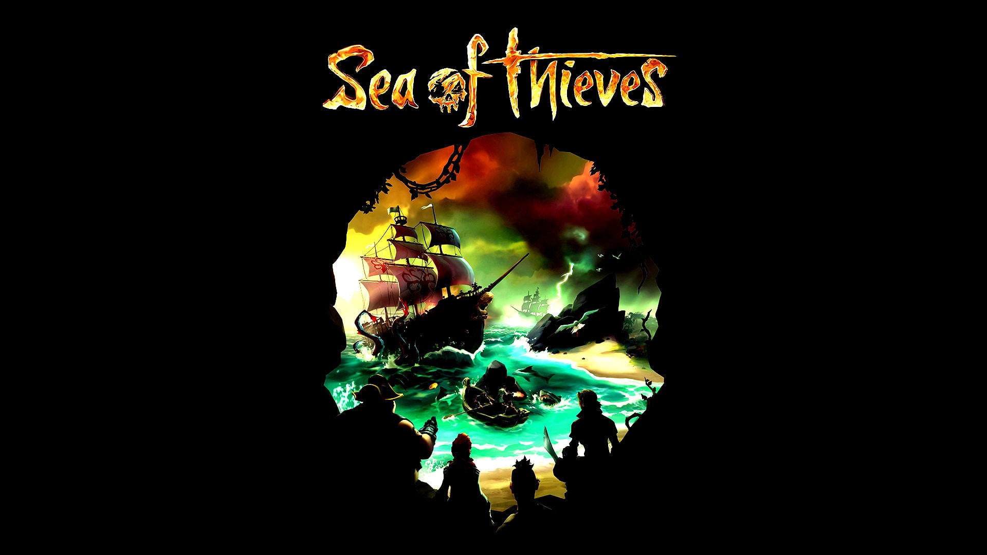 mmo, windows, 1080P, fantasy, sea, fighting, thieves, action, pirate, rpg, xbox, adventure, microsoft, HD Wallpaper