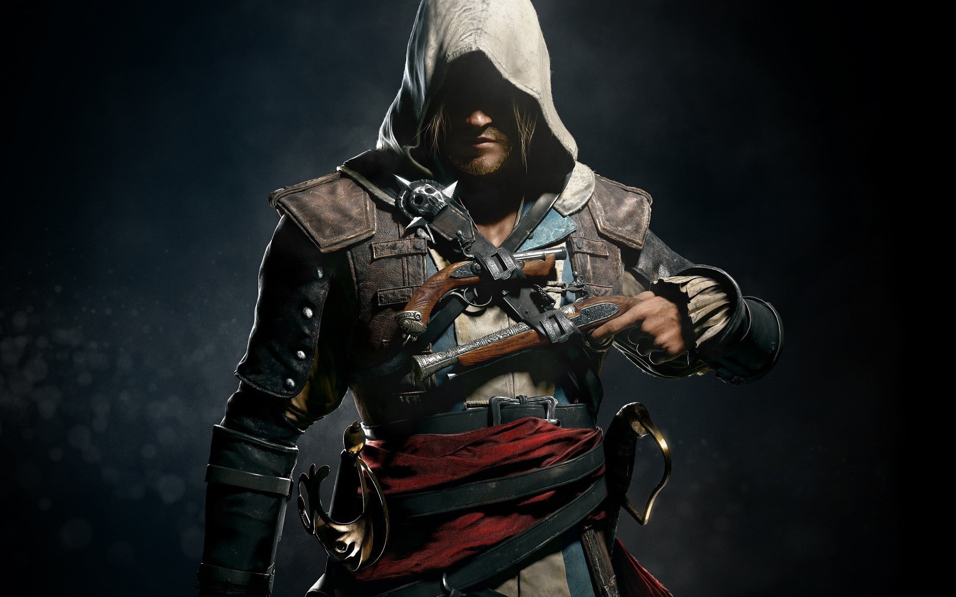 1080P, assassin 039 s, black, flag, creed, warrior, pirate, weapons, guns, HD Wallpaper