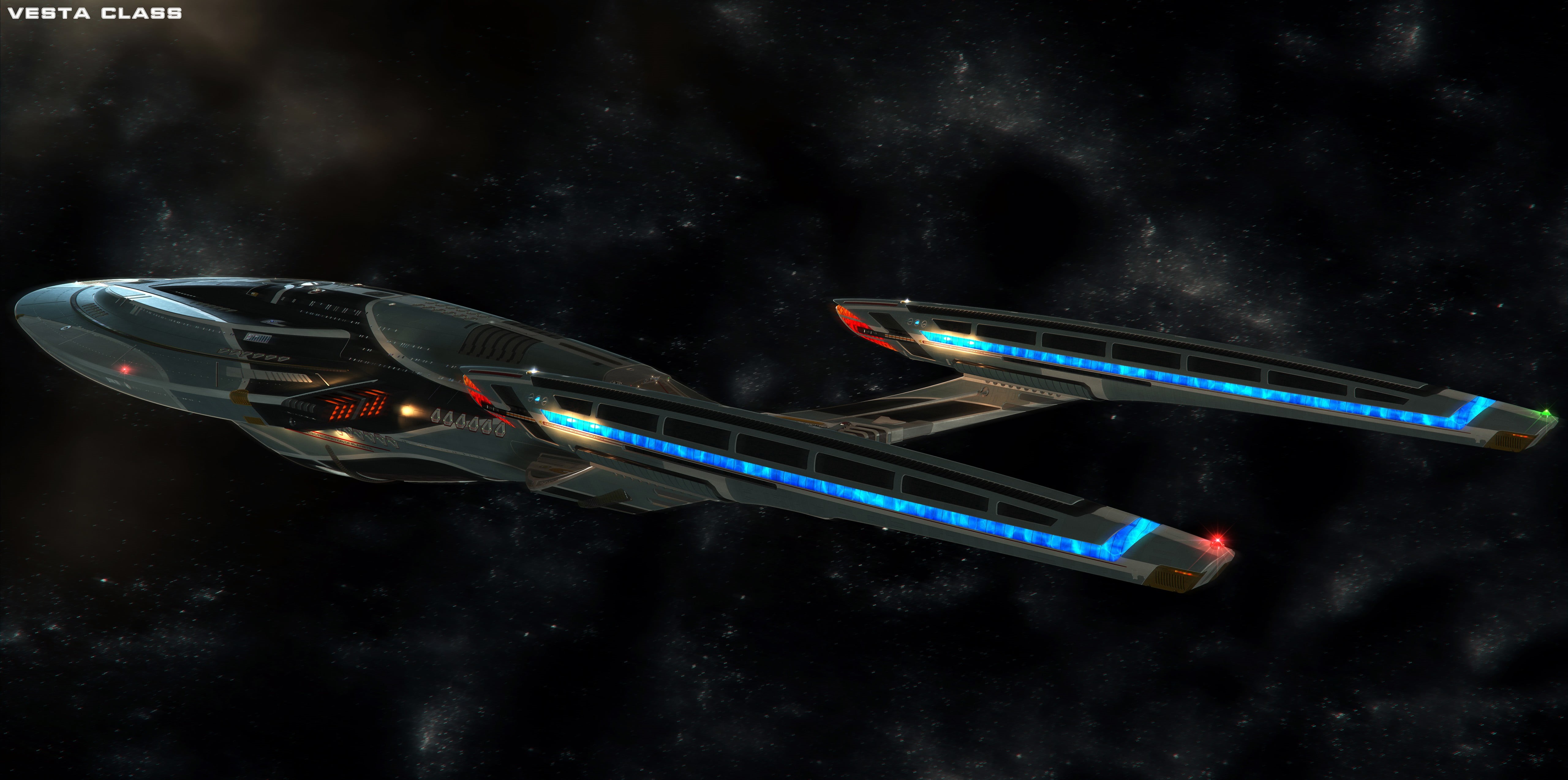 astronomy, no people, gray, concept, futuristic, galaxy, sky, science, pattern, blue, star, outdoors, Star Trek, ship, art, star - space, spaceship, night, HD Wallpaper