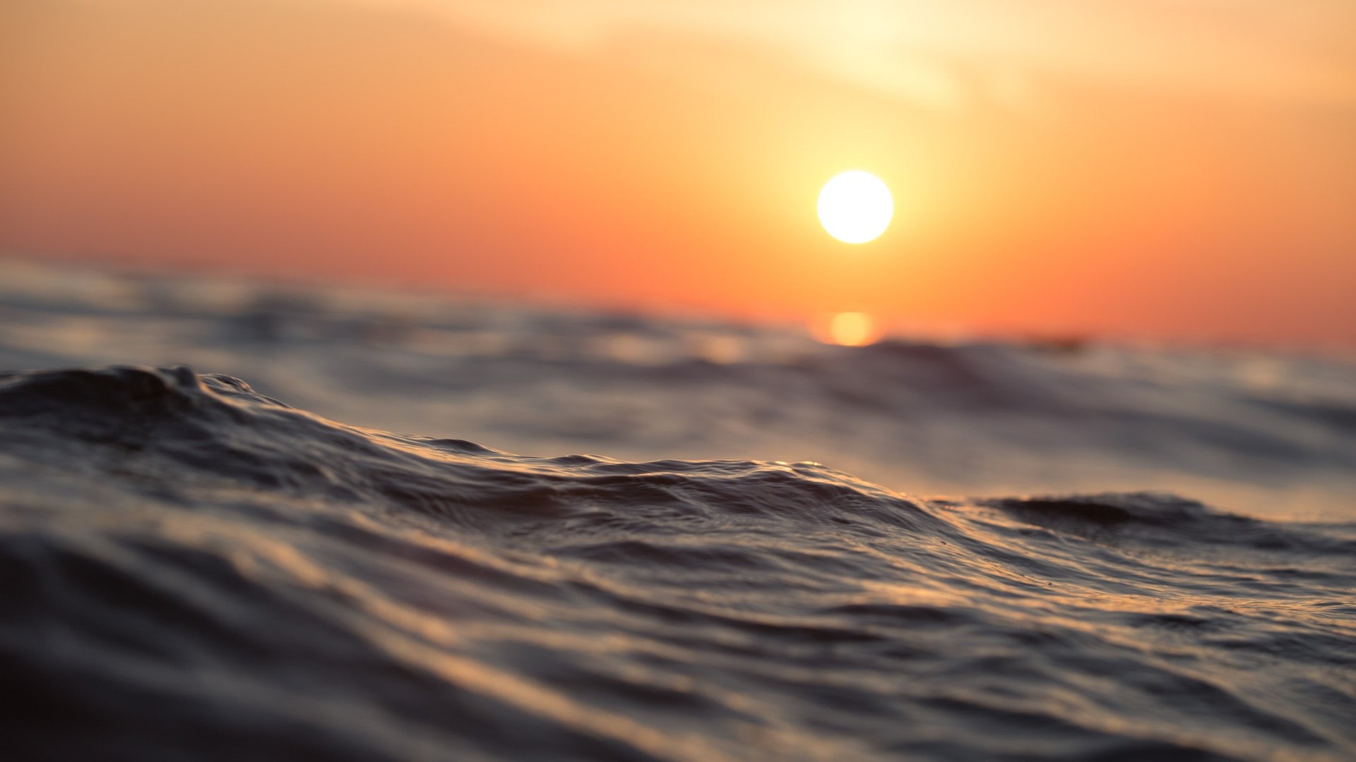 no People, surfing, orange Color, nature, sunset, beach, sand, vacations, ocean, beauty In Nature, summer, morning, wave, Sun, gold Colored, twilight, sunlight, HD Wallpaper