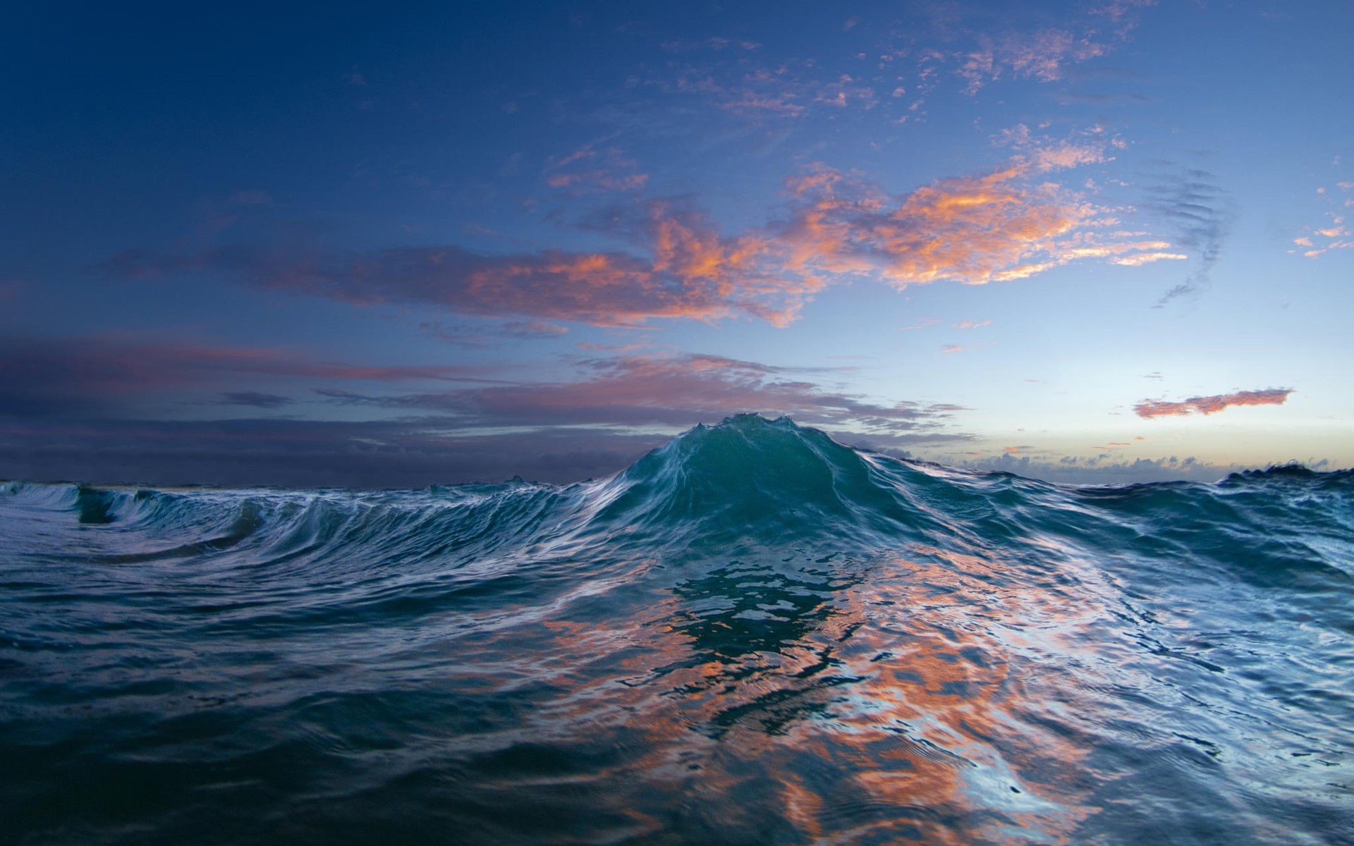 Sunset, 1080P, Ocean, Wave, Sea, Water, HD Wallpaper