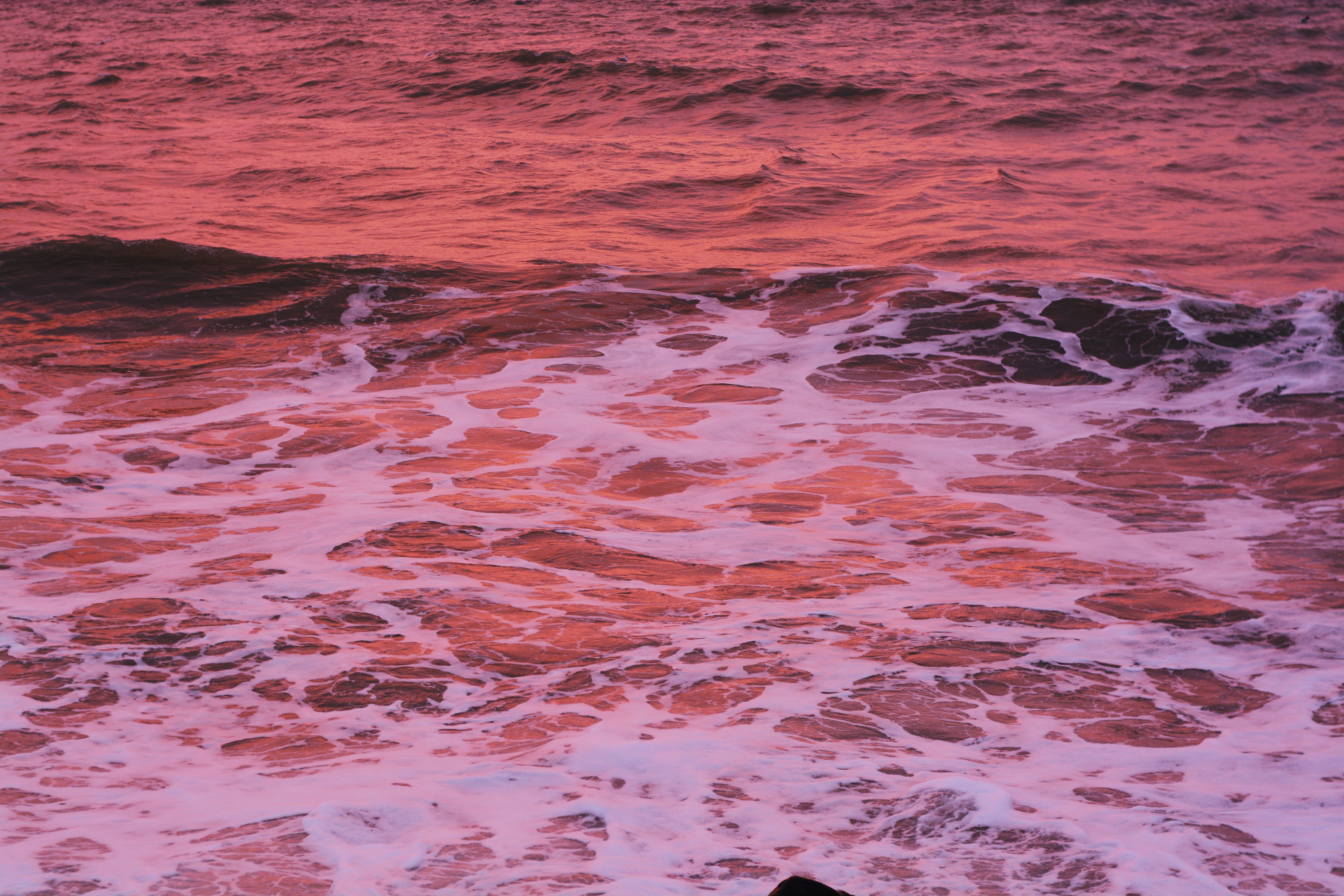 land, full frame, pink color, wave, vsco, day, sea, no people, aquatic sport, beach, outdoors, sport, motion, flowing water, 5K, tranquility, ocean, view, HD Wallpaper